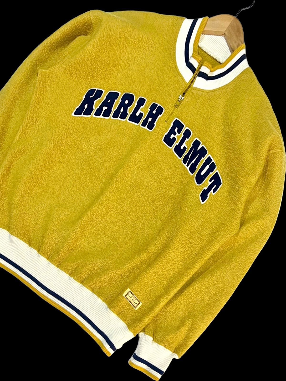 Karl Helmut VTG 90s KARL HELMUT SHERPA BIG EMBROIDERED SPELLOUT HALF ZIP Size US L / EU 52-54 / 3 - 5 Thumbnail
