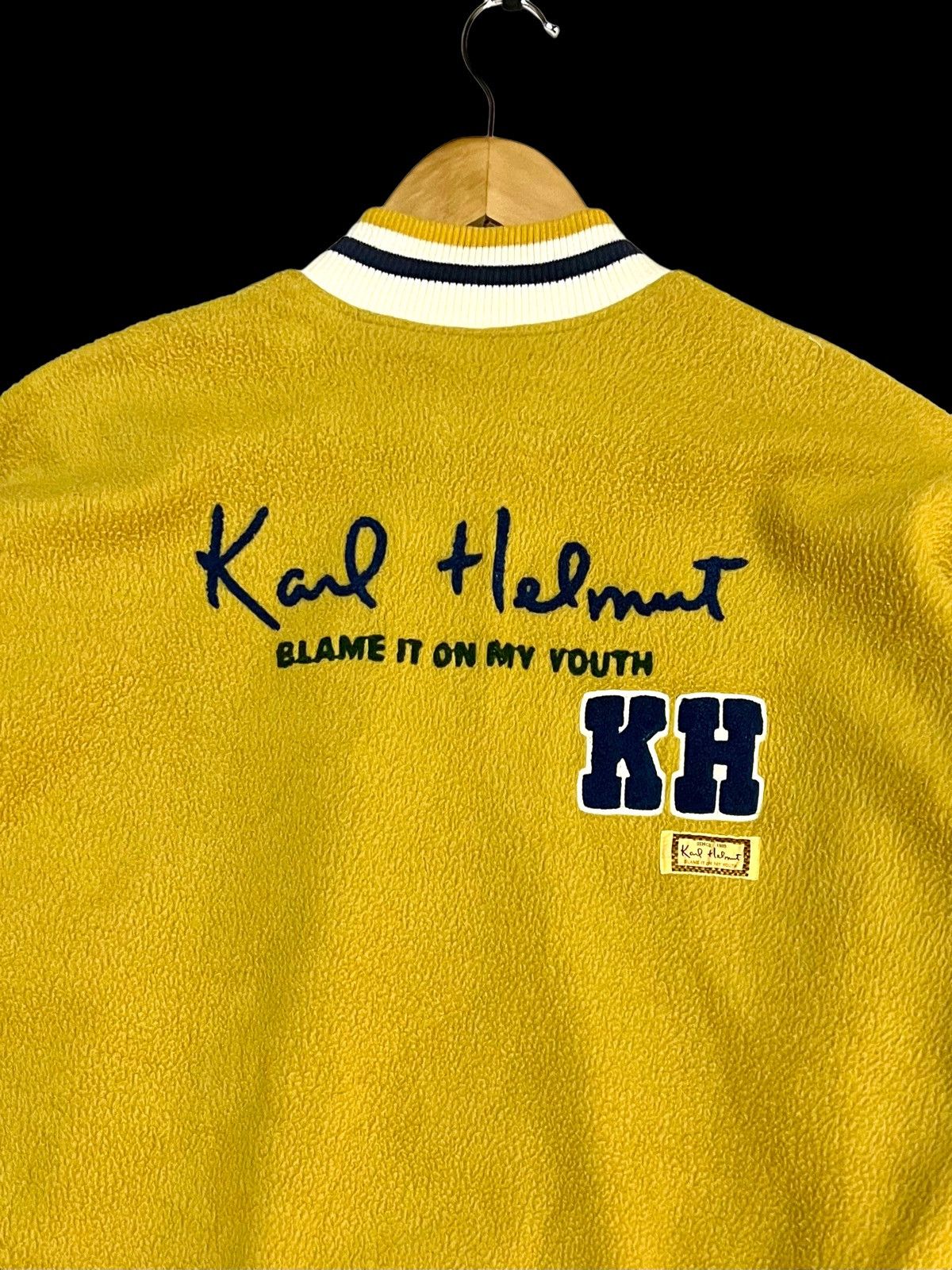Karl Helmut VTG 90s KARL HELMUT SHERPA BIG EMBROIDERED SPELLOUT HALF ZIP Size US L / EU 52-54 / 3 - 9 Thumbnail