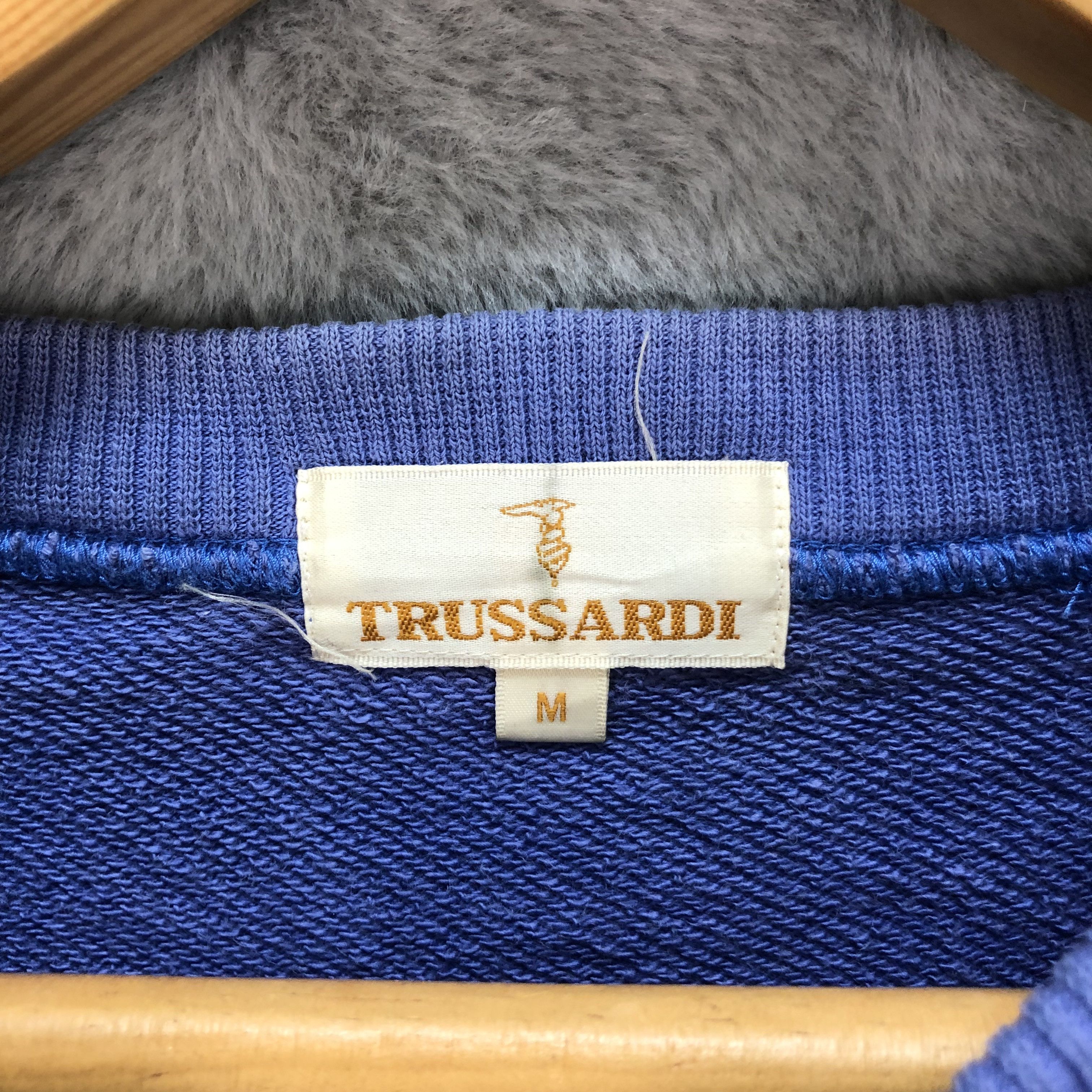 Trussardi Vintage Trussardi Small Logo Blue Sweatshirts #5334-184 Size US M / EU 48-50 / 2 - 8 Thumbnail
