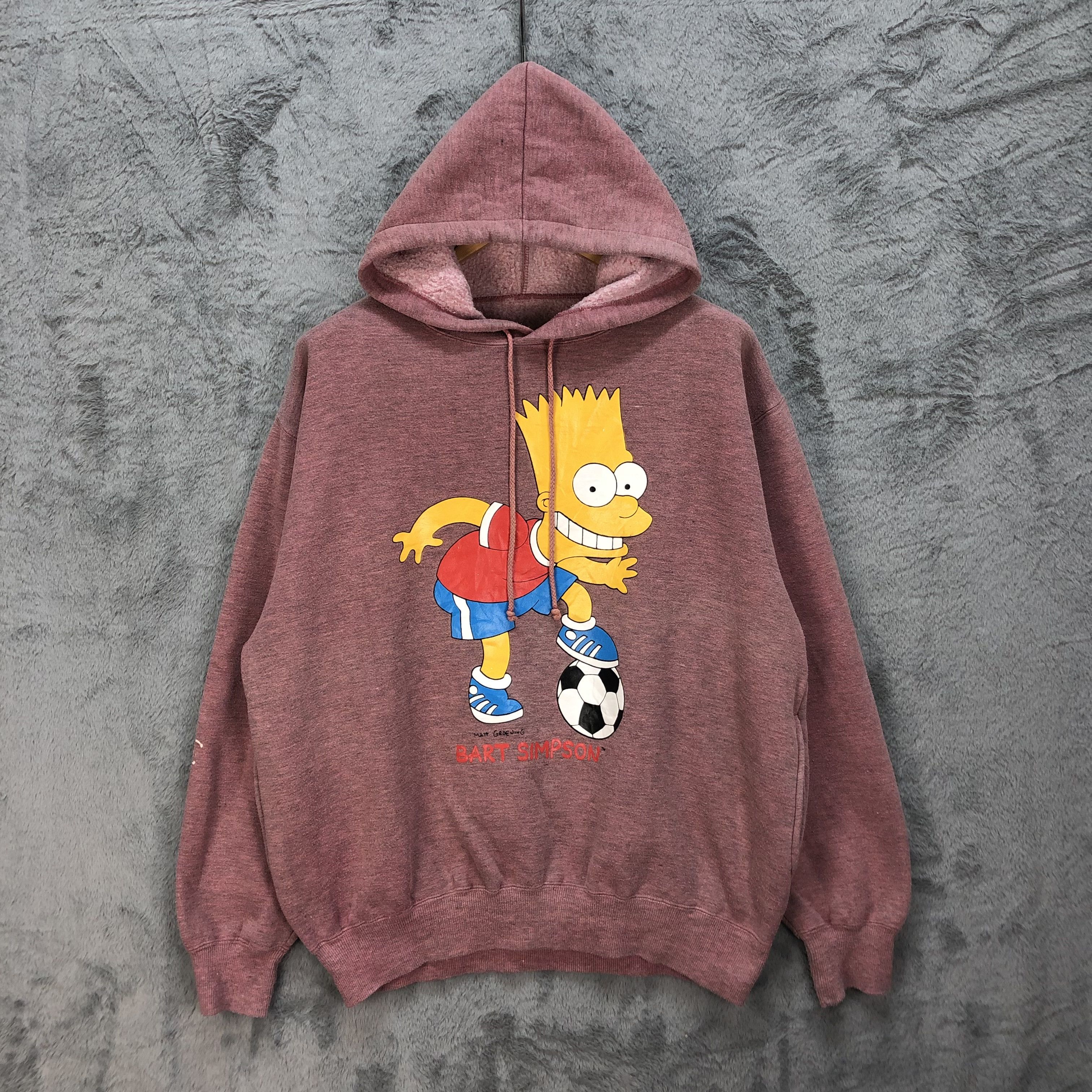 Cartoon Network BART SIMPSON SOCCER PLAYER MAROON HOODIES #5341-185 Size US L / EU 52-54 / 3 - 1 Thumbnail
