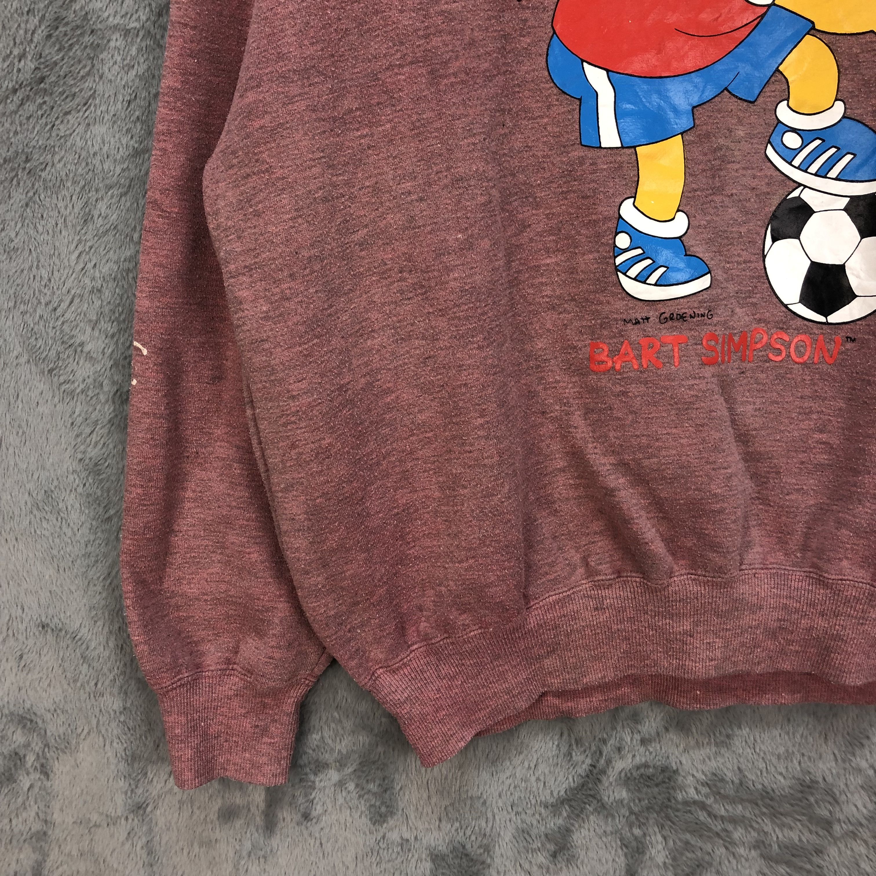 Cartoon Network BART SIMPSON SOCCER PLAYER MAROON HOODIES #5341-185 Size US L / EU 52-54 / 3 - 6 Thumbnail