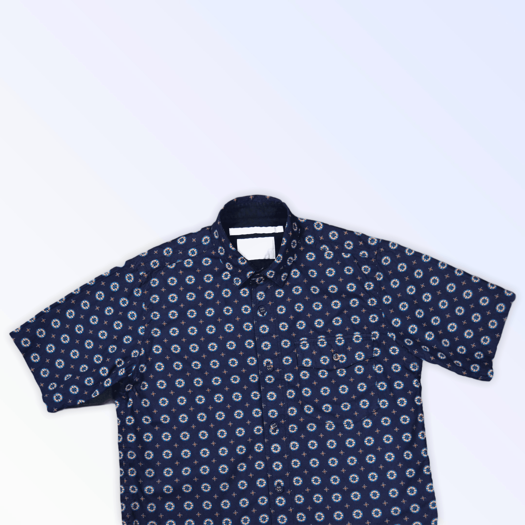 Japanese Brand SS13 White Mountaineering Navajo Button Short Sleeve Shirt Size US M / EU 48-50 / 2 - 5 Thumbnail