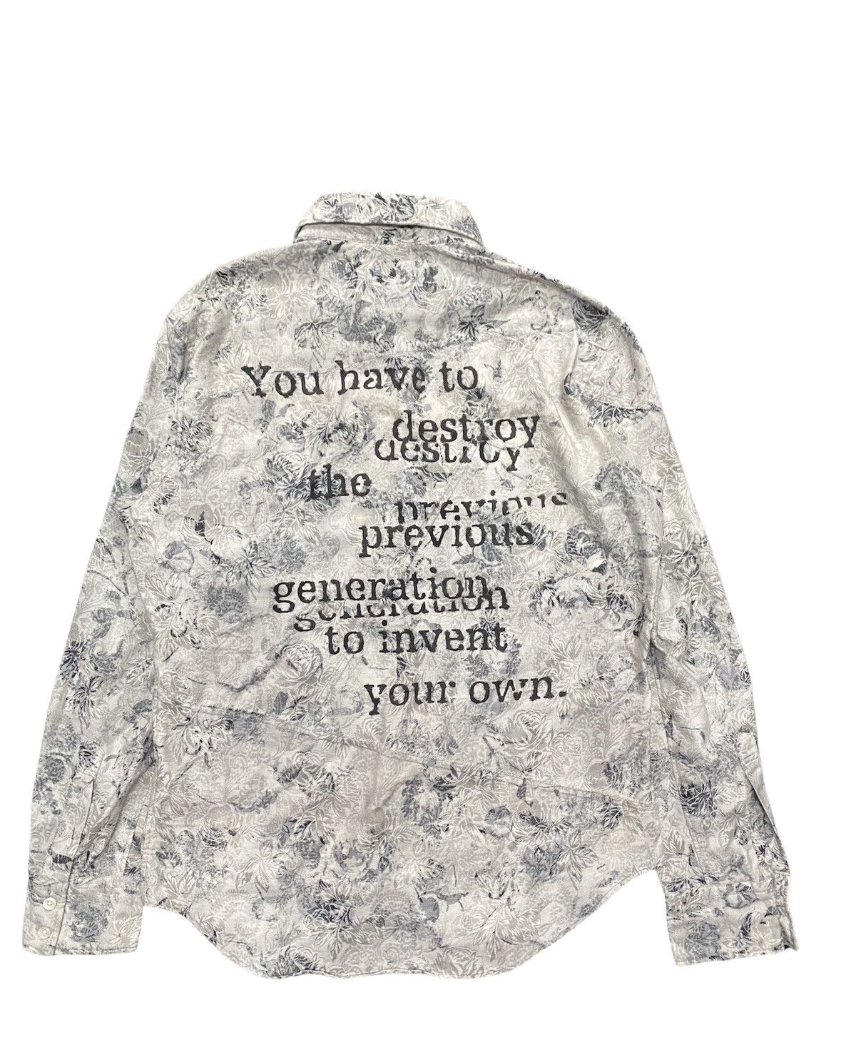 Obelisk 2000s EDGE RUPERT Tapestry rose POEM fringe hagi shirt Size US M / EU 48-50 / 2 - 2 Thumbnail