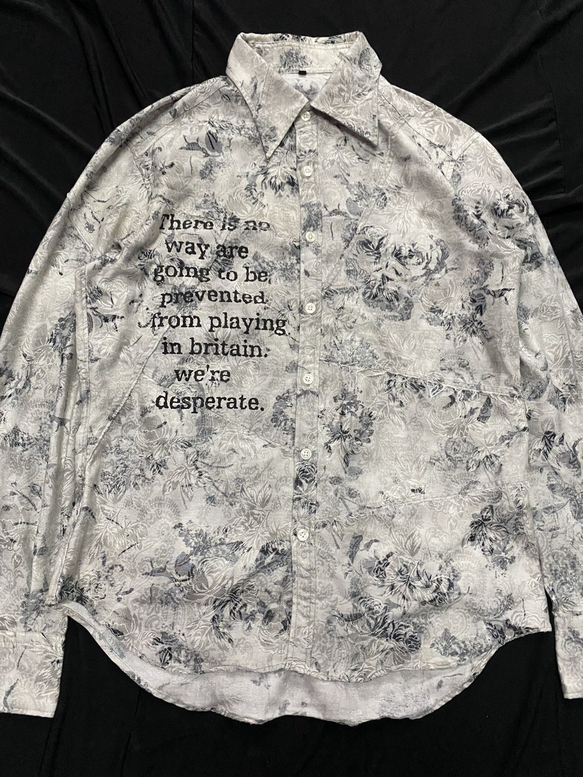 Obelisk 2000s EDGE RUPERT Tapestry rose POEM fringe hagi shirt Size US M / EU 48-50 / 2 - 3 Thumbnail
