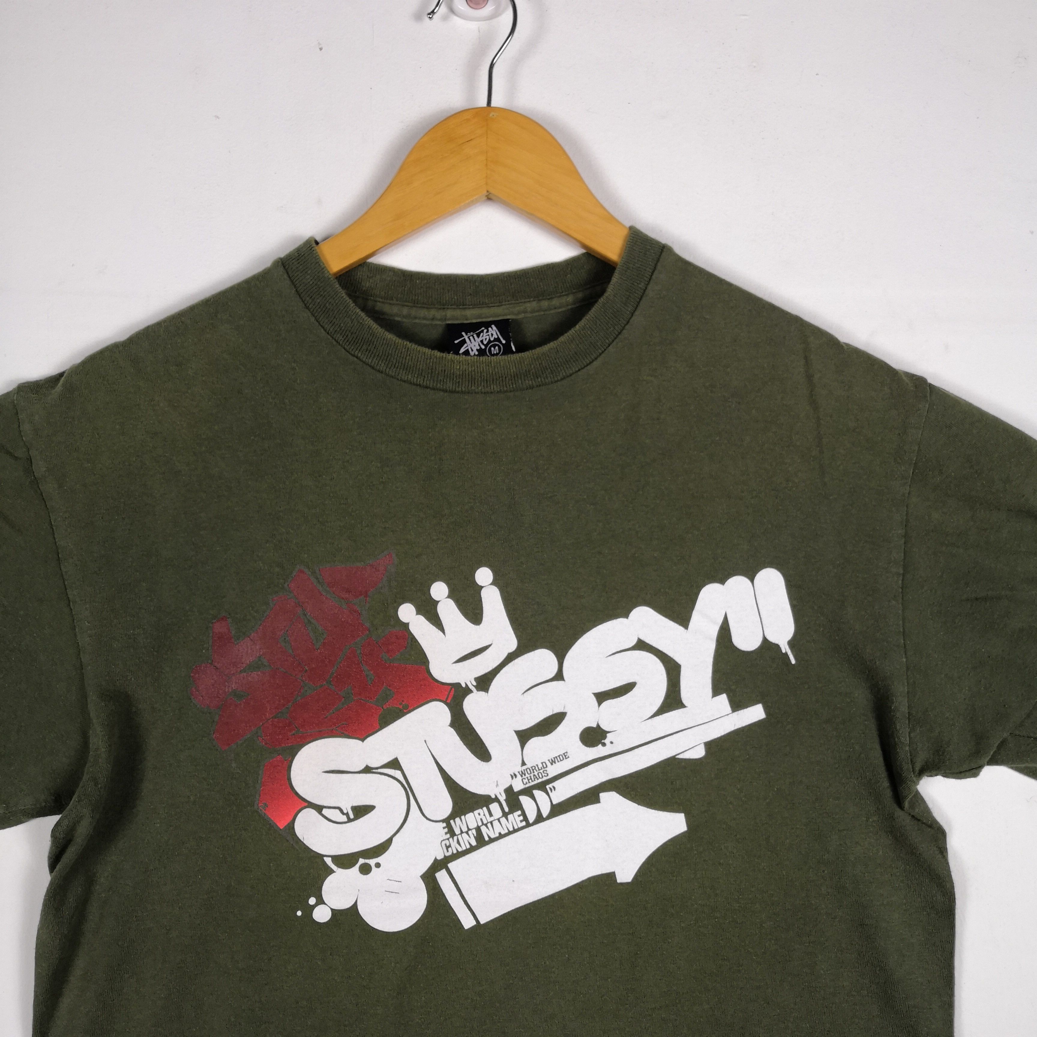 Stussy Vintage Y2K Stussy T Shirt World Wide Chaos Stussy 56789 Size M / US 6-8 / IT 42-44 - 2 Thumbnail