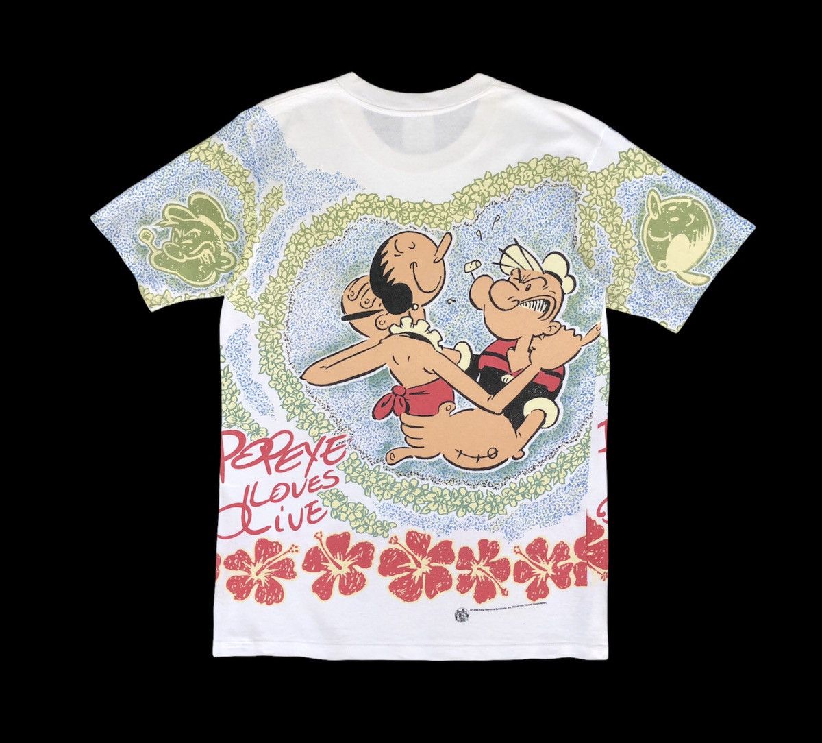 Cartoon Network Vintage 90s Popeye Overprint T shirt Size US M / EU 48-50 / 2 - 8 Thumbnail