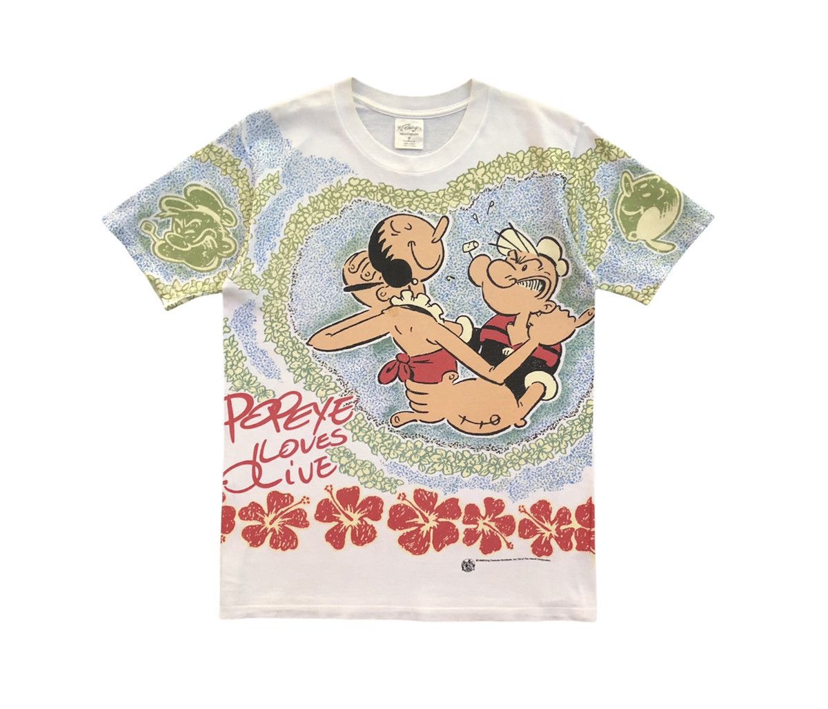 Cartoon Network Vintage 90s Popeye Overprint T shirt Size US M / EU 48-50 / 2 - 1 Thumbnail