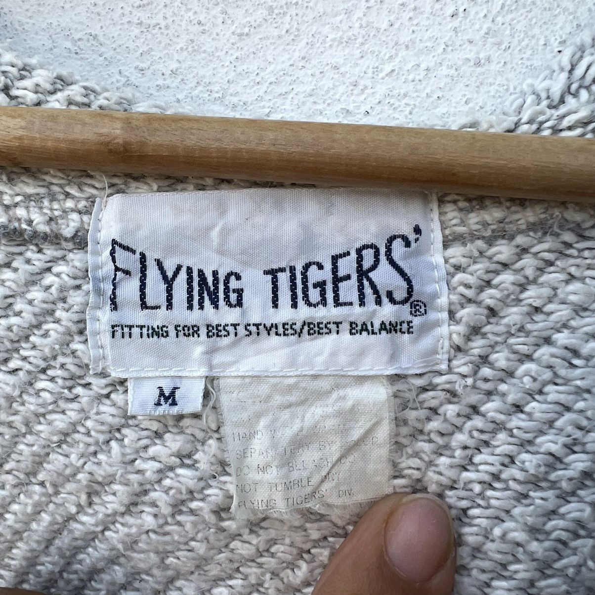 Japanese Brand VINTAGE FLYING TIGERS BIG LOGO ZIPPER JACKET Size US M / EU 48-50 / 2 - 10 Thumbnail