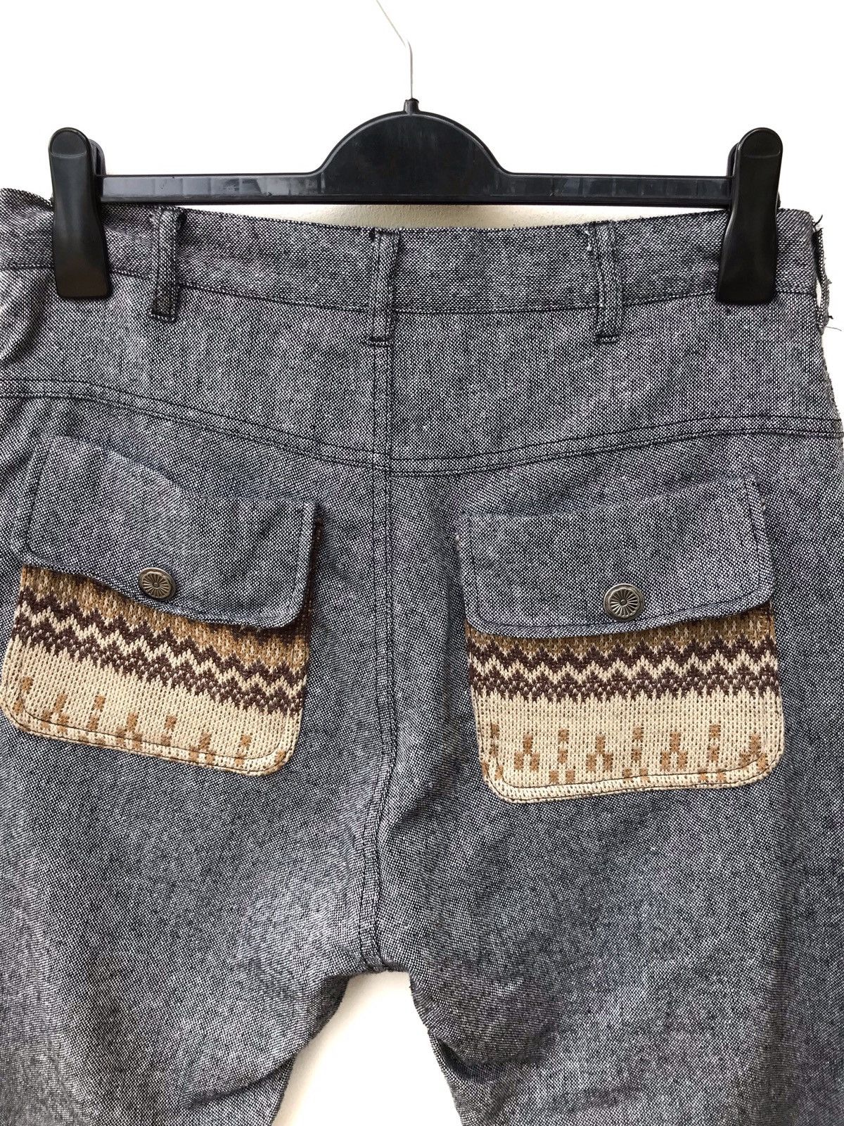 Japanese Brand × Number (N)ine × Vintage Japanese Brand Apply Made By Spinns Wool Nice Design Pants Size US 31 - 4 Thumbnail