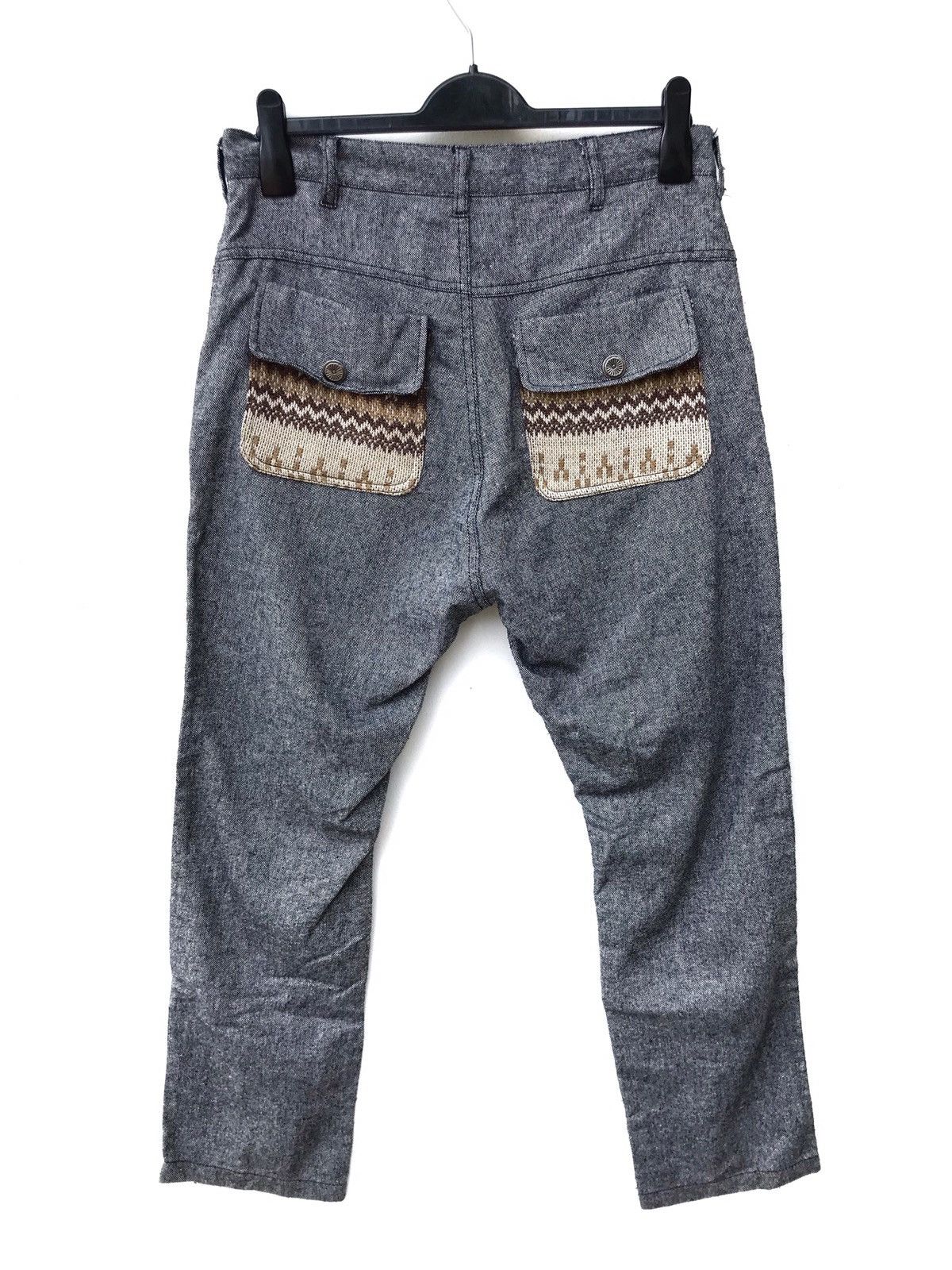Japanese Brand × Number (N)ine × Vintage Japanese Brand Apply Made By Spinns Wool Nice Design Pants Size US 31 - 2 Thumbnail