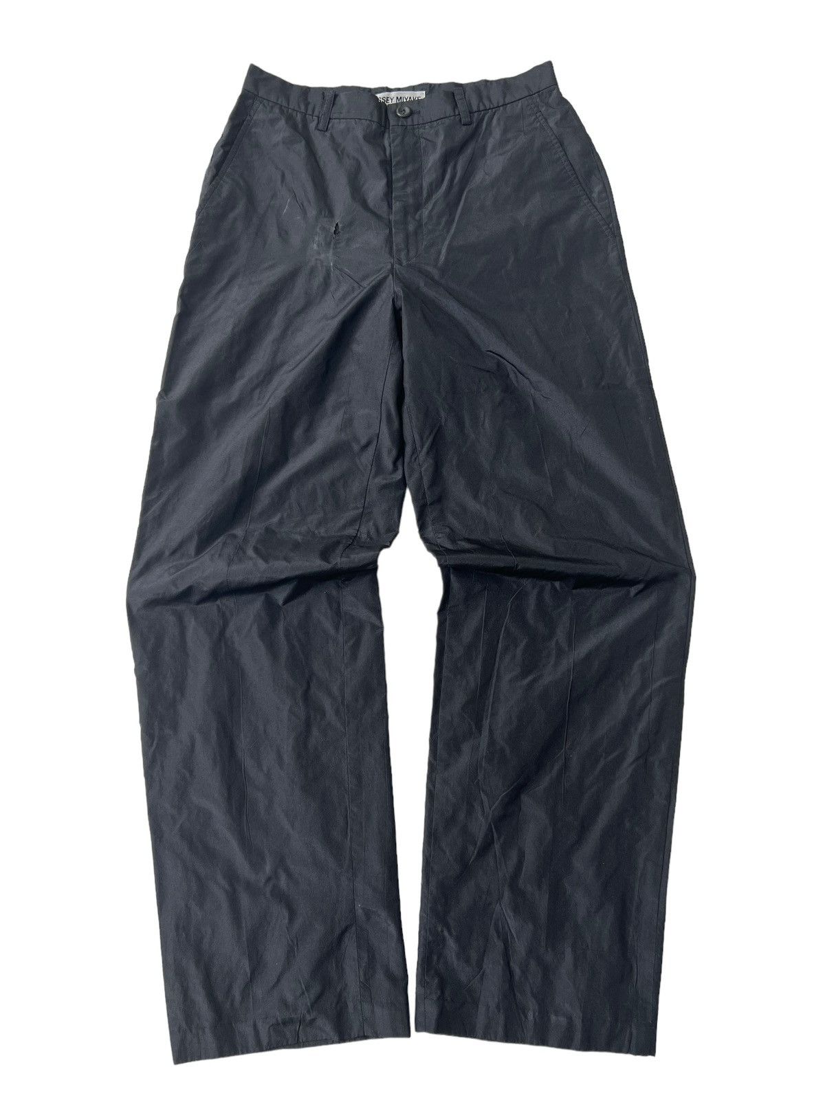 image of Fw11 Issey Miyake Ballistic Nylon Pants Distress in Black, Men's (Size 28)