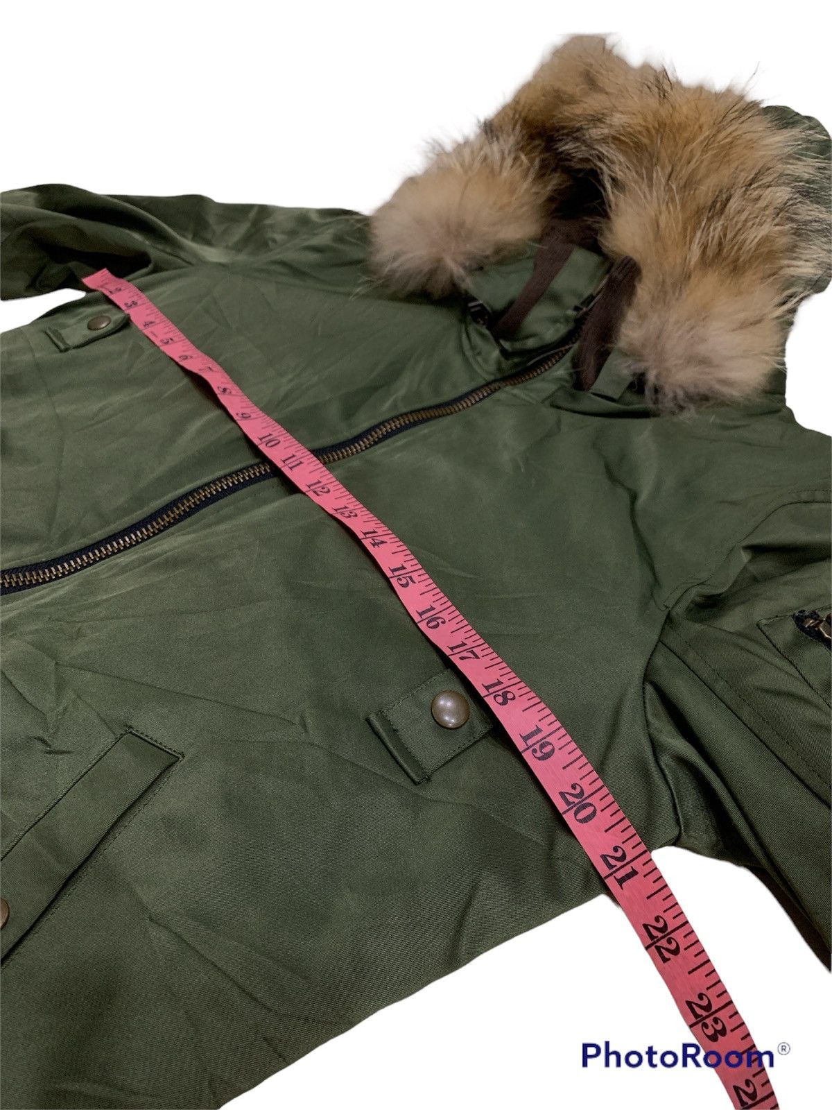 NO ID RACOON FUR INSULATED BOMBER JACKET LIKE NEW! Size US M / EU 48-50 / 2 - 5 Thumbnail