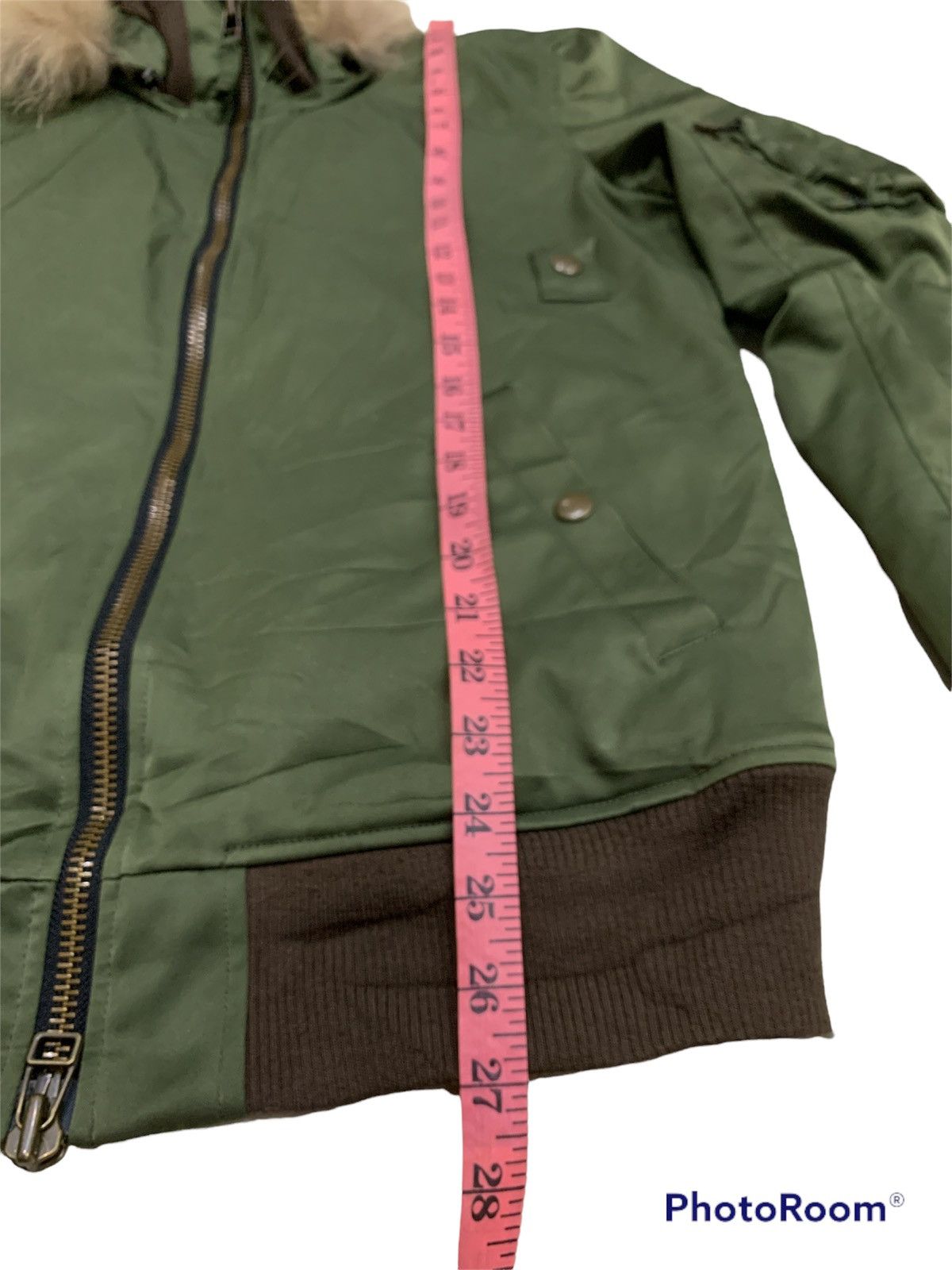 NO ID RACOON FUR INSULATED BOMBER JACKET LIKE NEW! Size US M / EU 48-50 / 2 - 3 Thumbnail