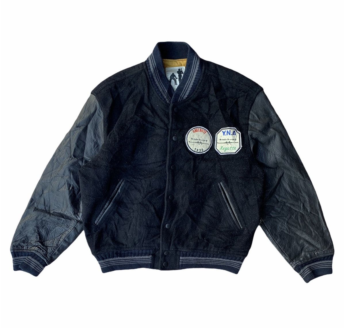 Japanese Brand Japanese Brand Wool Leather Varsity Jacket Size US M / EU 48-50 / 2 - 2 Thumbnail