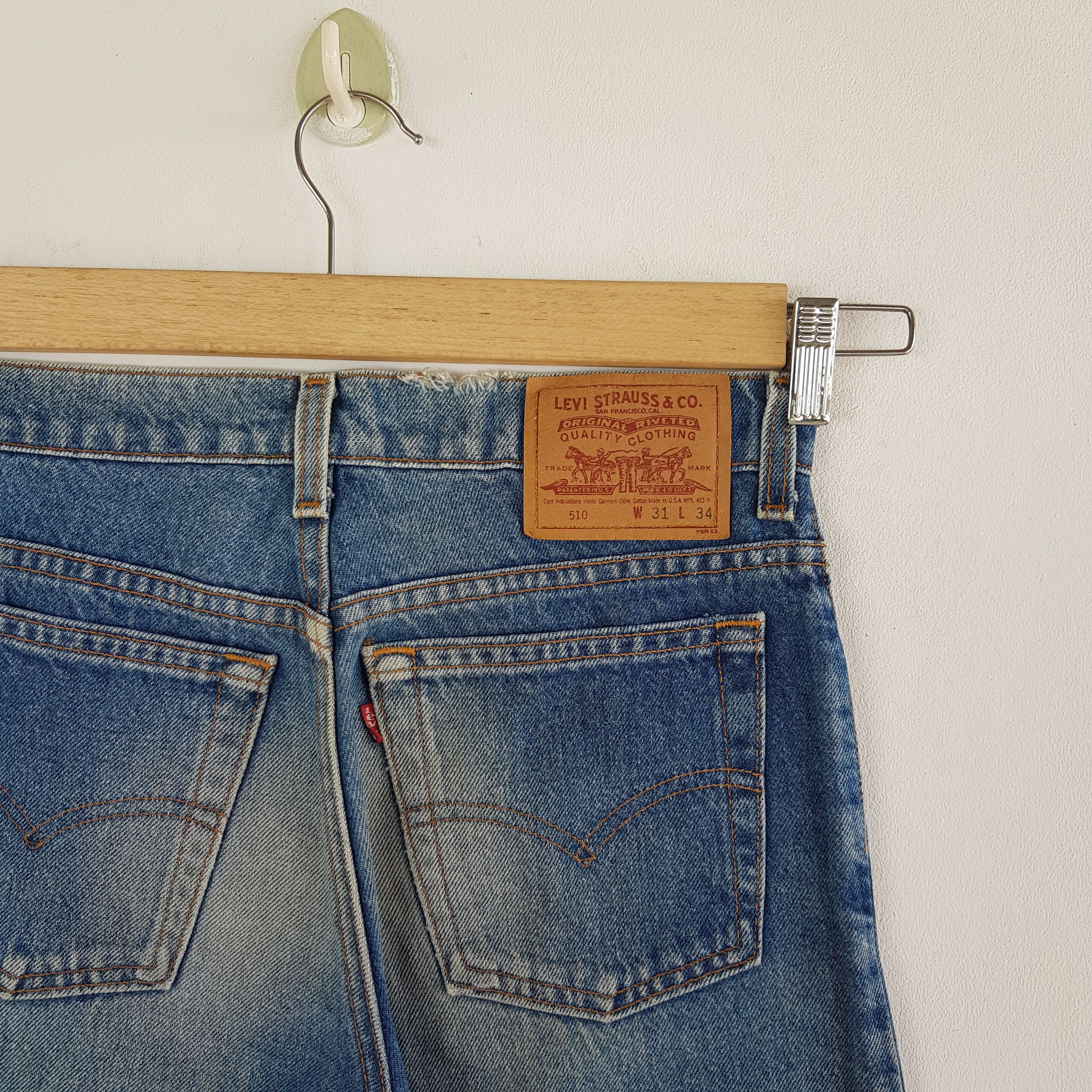 Levi's Vintage Levis Ripped Jeans Earth Tone Levi's 510 Denim Size US 30 / EU 46 - 7 Thumbnail