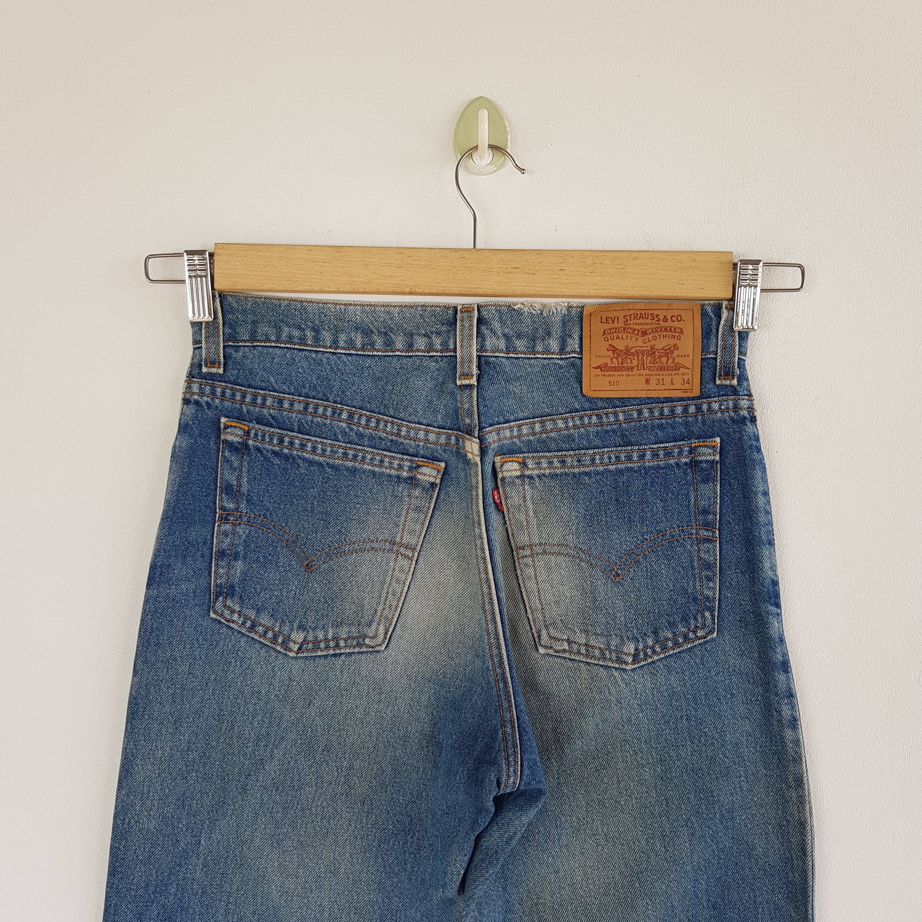 Levi's Vintage Levis Ripped Jeans Earth Tone Levi's 510 Denim Size US 30 / EU 46 - 6 Thumbnail