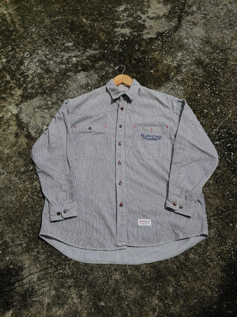 Budweiser Budweiser Nice Design Button Longsleeve Shirt Size US L / EU 52-54 / 3 - 1 Thumbnail
