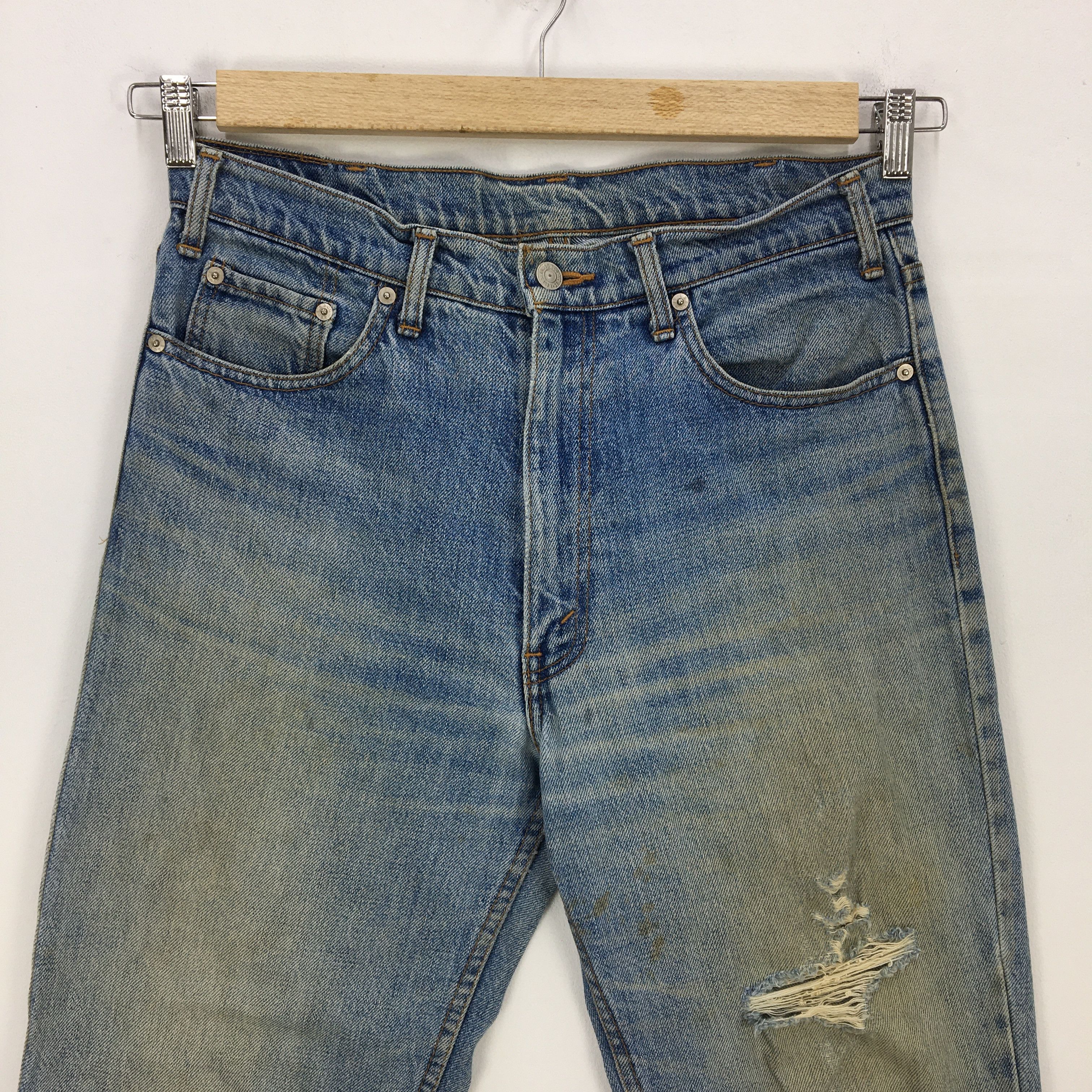 Levi's Vintage Dirty Levis 505 Denim Levi's 505 Distressed Jeans Size US 32 / EU 48 - 3 Thumbnail
