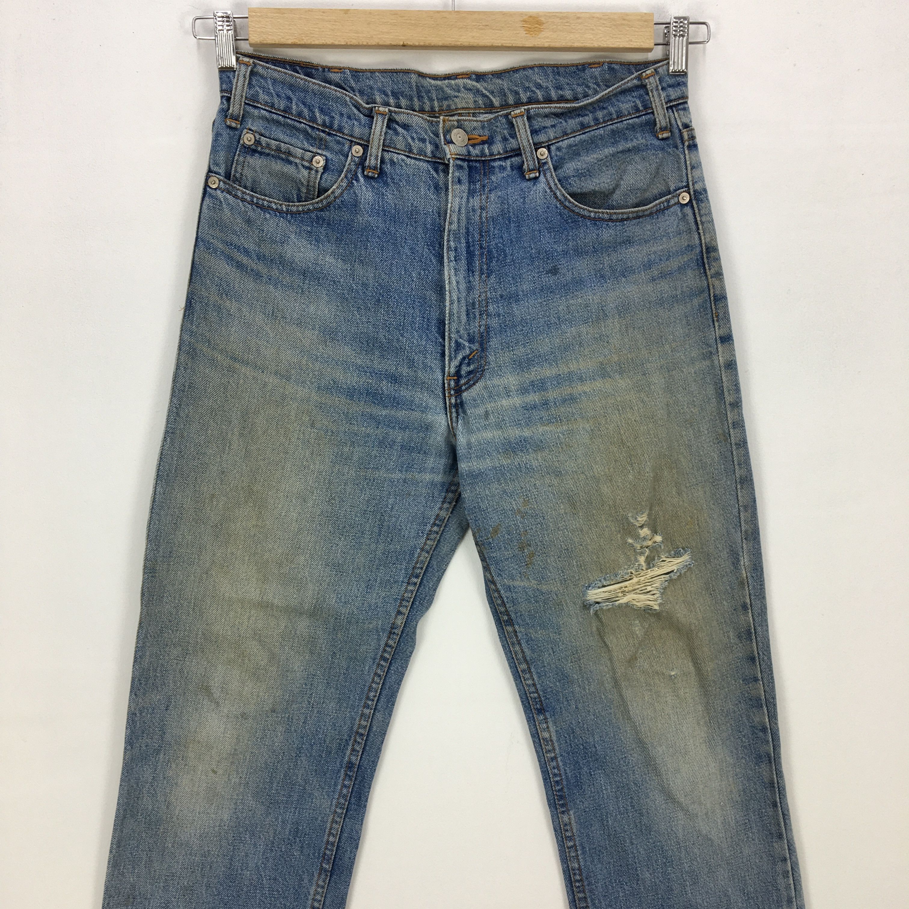 Levi's Vintage Dirty Levis 505 Denim Levi's 505 Distressed Jeans Size US 32 / EU 48 - 4 Thumbnail
