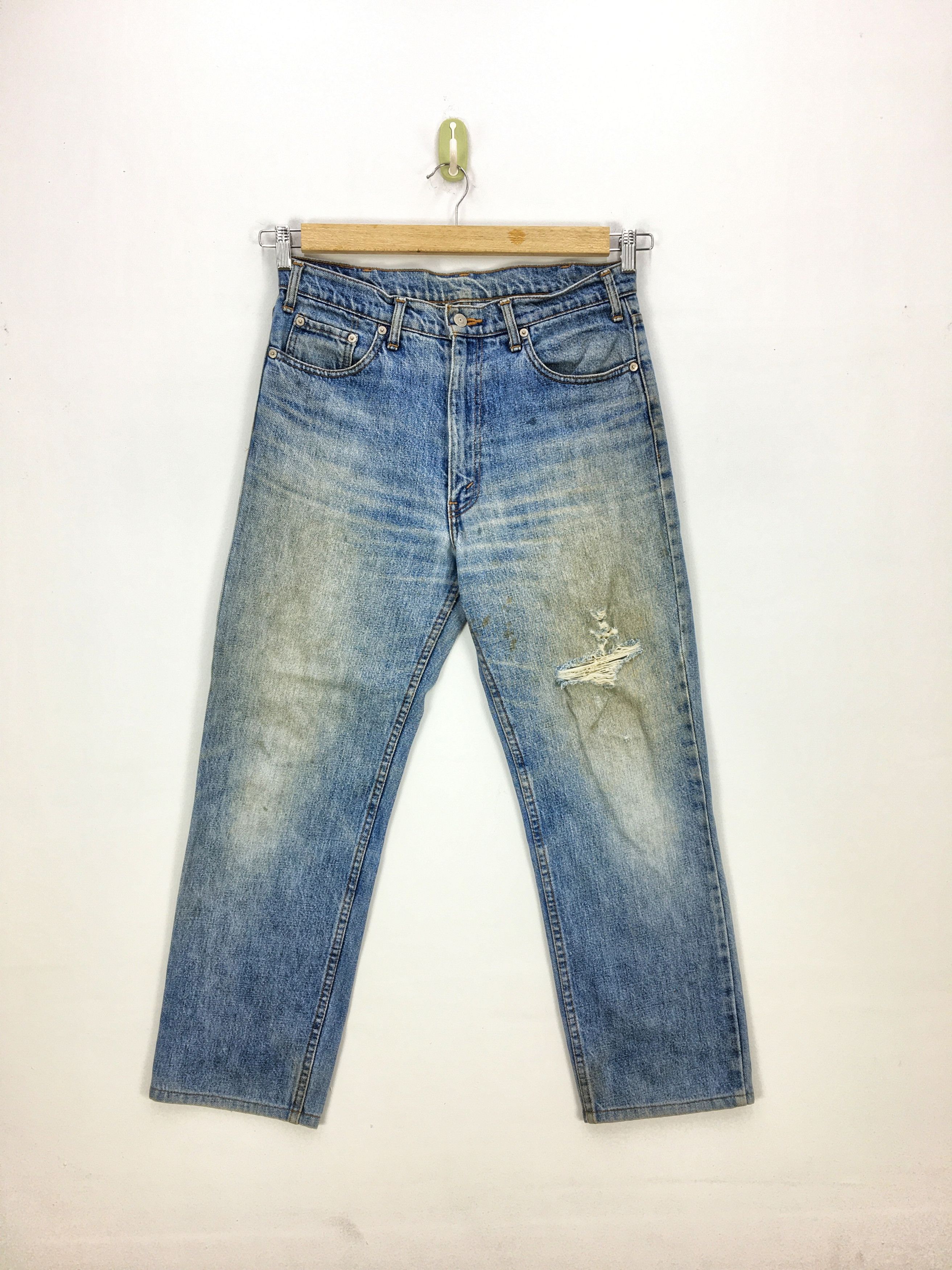 Levi's Vintage Dirty Levis 505 Denim Levi's 505 Distressed Jeans Size US 32 / EU 48 - 1 Thumbnail
