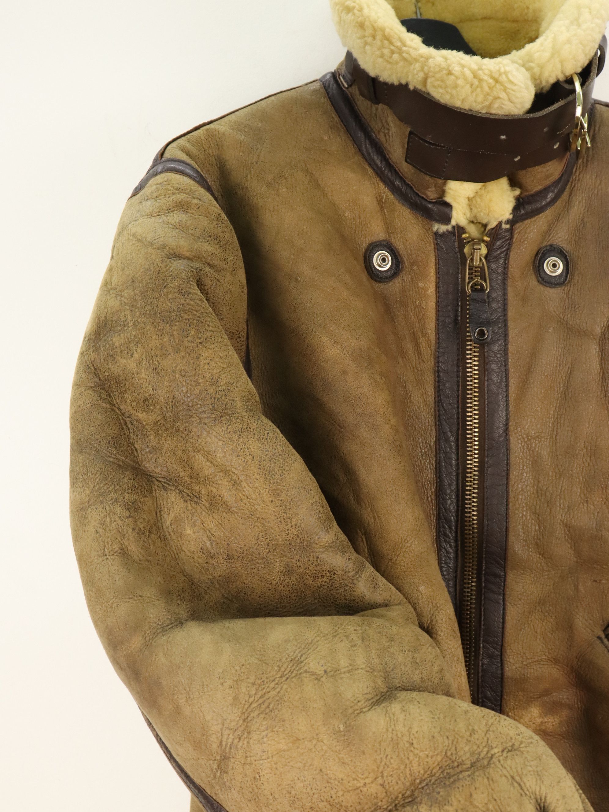 Golden Bear Vtg. Golden Bear B-3 Sheepskin Aviator Bomber Flight Jacket Size US M / EU 48-50 / 2 - 17 Thumbnail