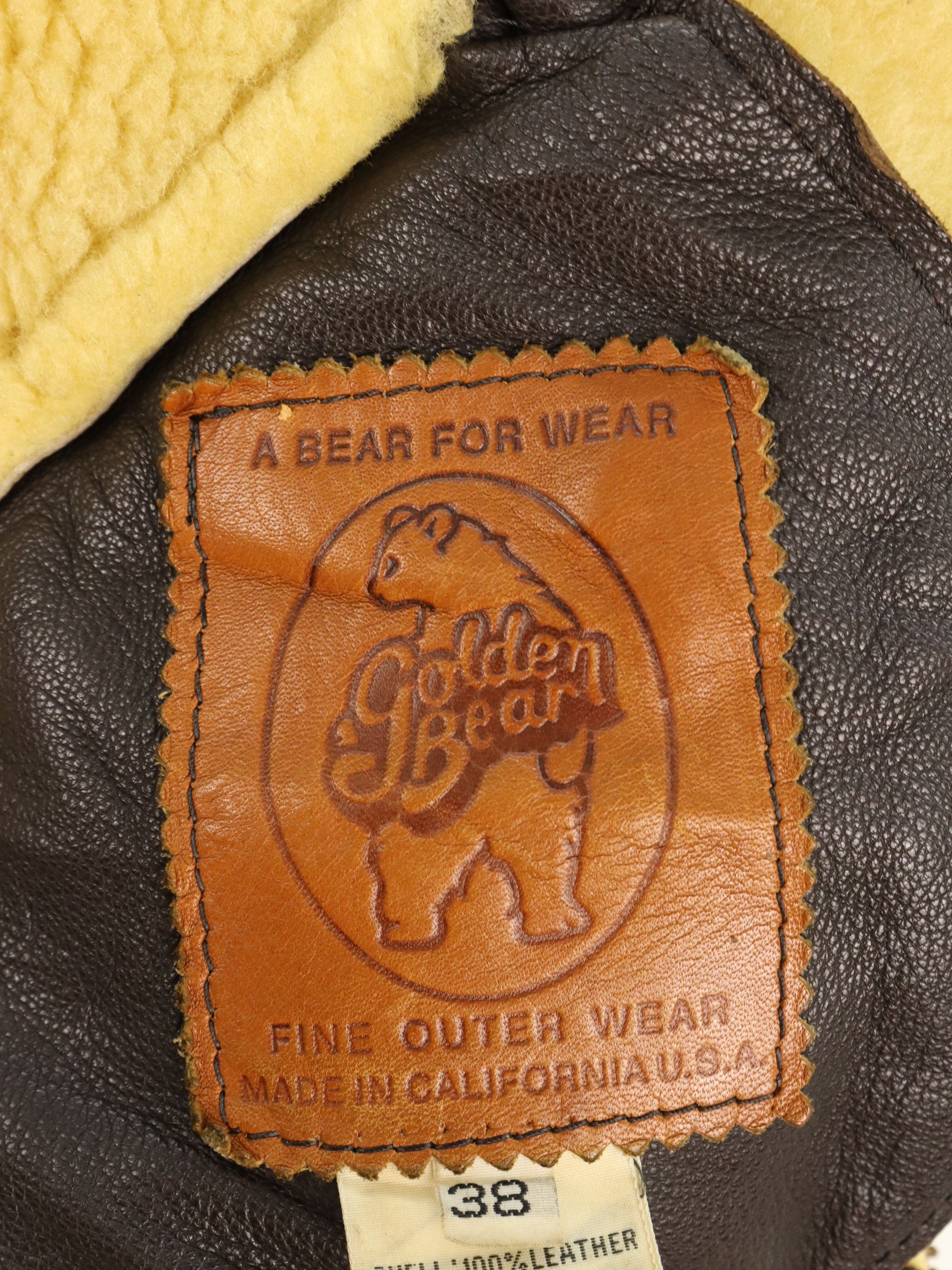 Golden Bear Vtg. Golden Bear B-3 Sheepskin Aviator Bomber Flight Jacket Size US M / EU 48-50 / 2 - 23 Thumbnail