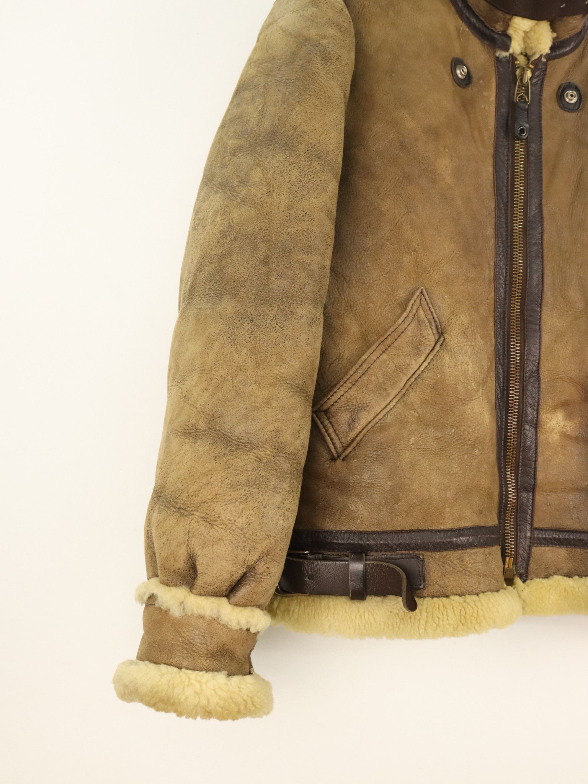 Golden Bear Vtg. Golden Bear B-3 Sheepskin Aviator Bomber Flight Jacket Size US M / EU 48-50 / 2 - 6 Thumbnail