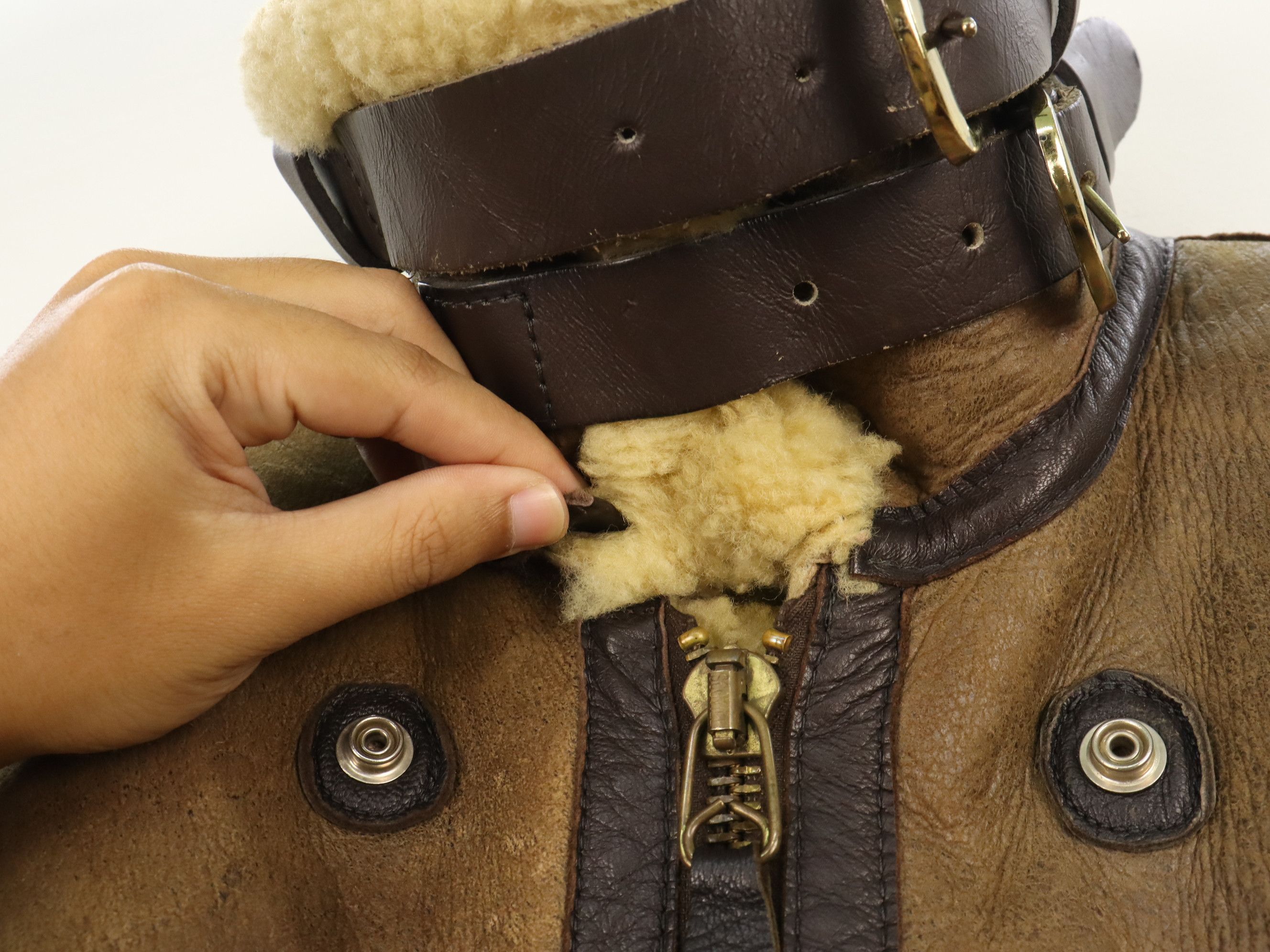 Golden Bear Vtg. Golden Bear B-3 Sheepskin Aviator Bomber Flight Jacket Size US M / EU 48-50 / 2 - 12 Thumbnail