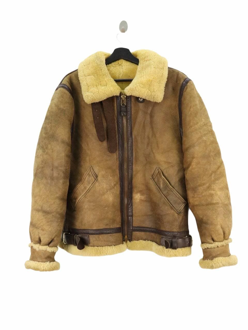 Golden Bear Vtg. Golden Bear B-3 Sheepskin Aviator Bomber Flight Jacket Size US M / EU 48-50 / 2 - 2 Thumbnail