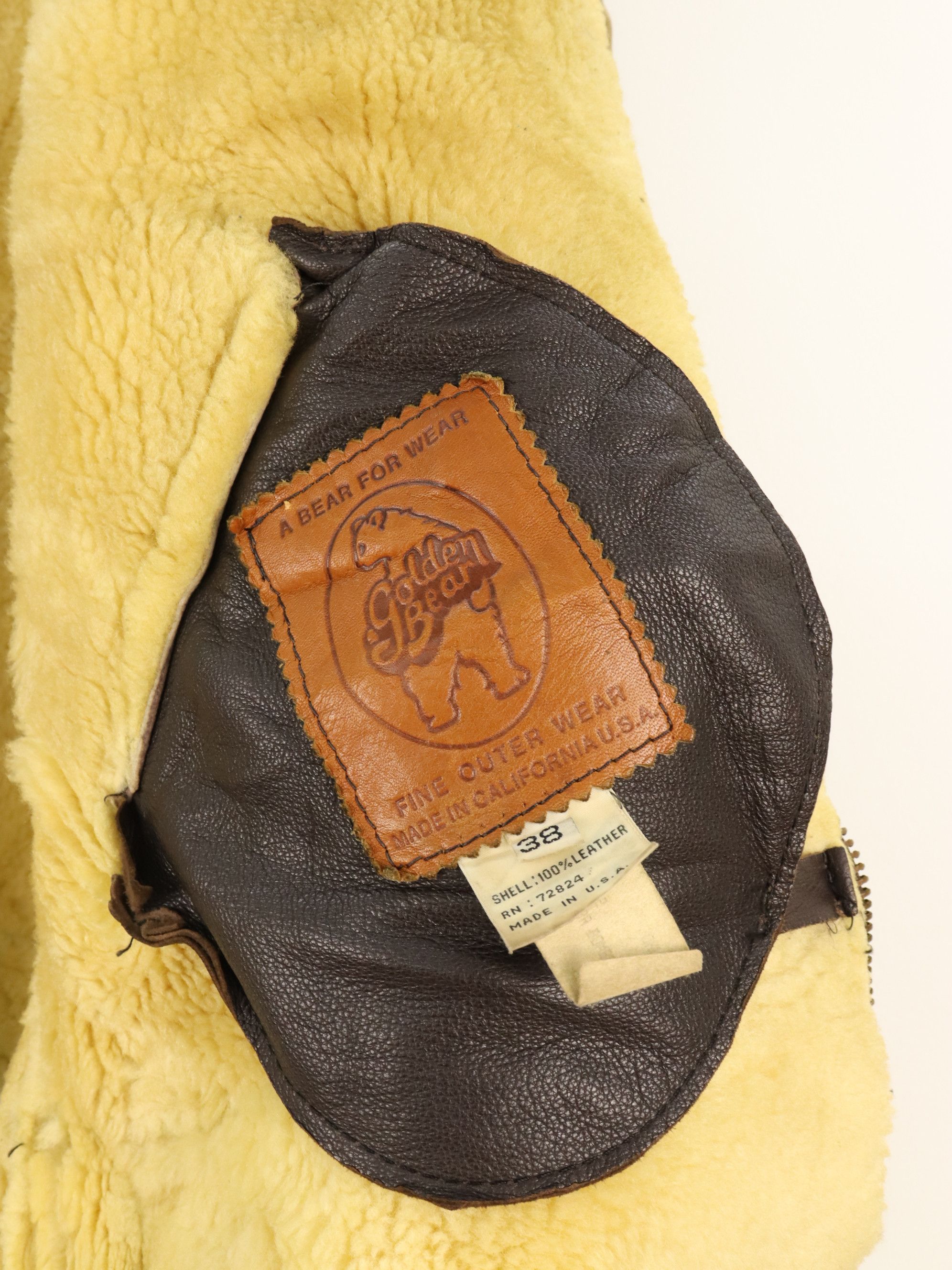 Golden Bear Vtg. Golden Bear B-3 Sheepskin Aviator Bomber Flight Jacket Size US M / EU 48-50 / 2 - 22 Thumbnail