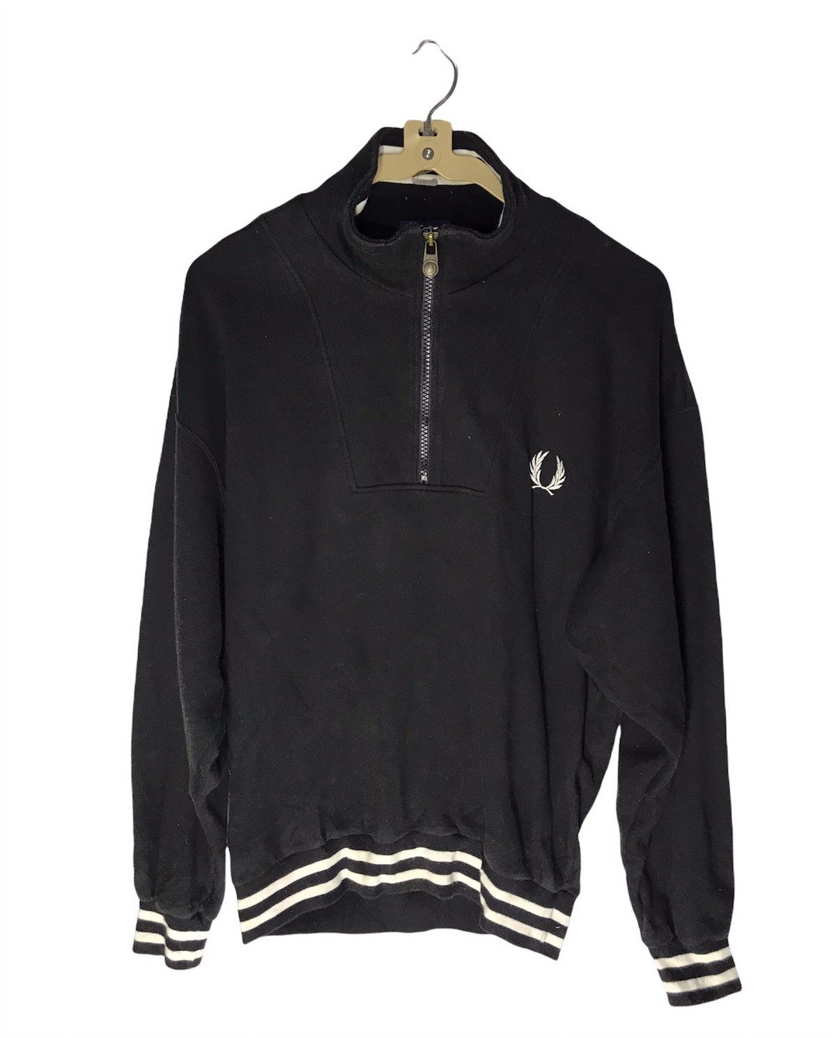 Fred Perry × Japanese Brand × Vintage Vintage Fred perry embroidered logo half zipper sweatshirt Size US M / EU 48-50 / 2 - 1 Thumbnail