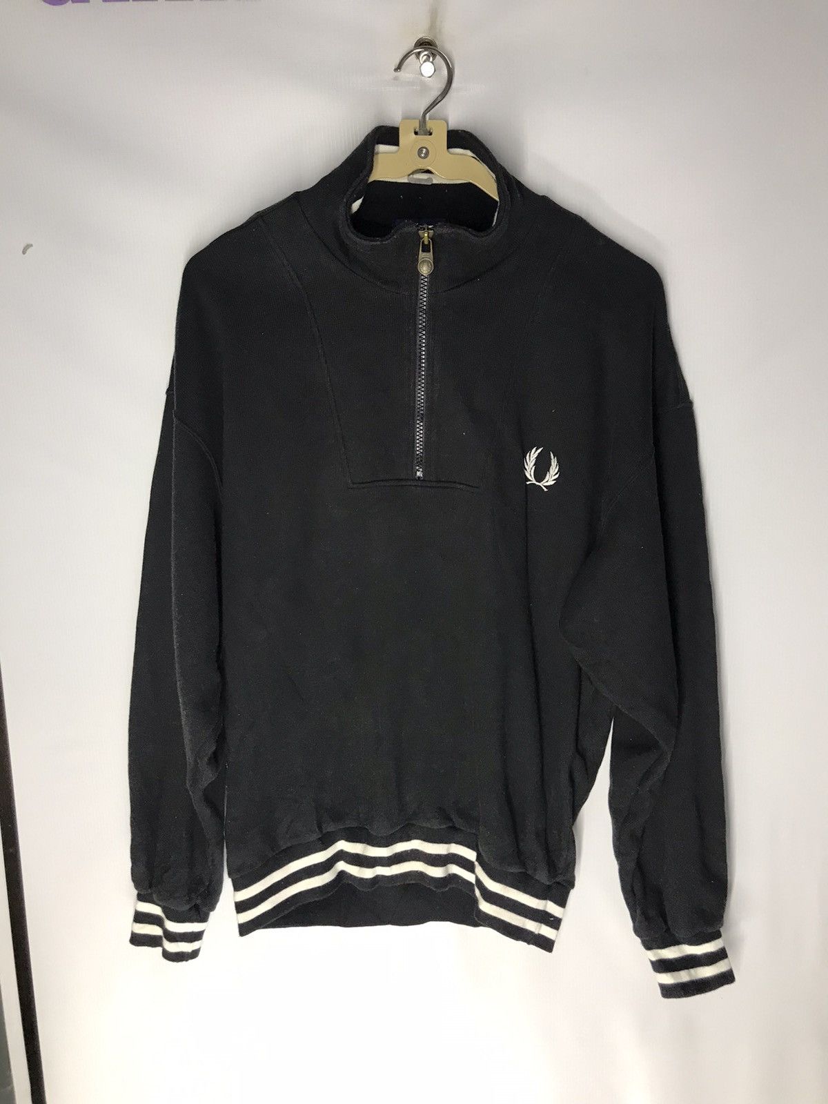 Fred Perry × Japanese Brand × Vintage Vintage Fred perry embroidered logo half zipper sweatshirt Size US M / EU 48-50 / 2 - 7 Thumbnail