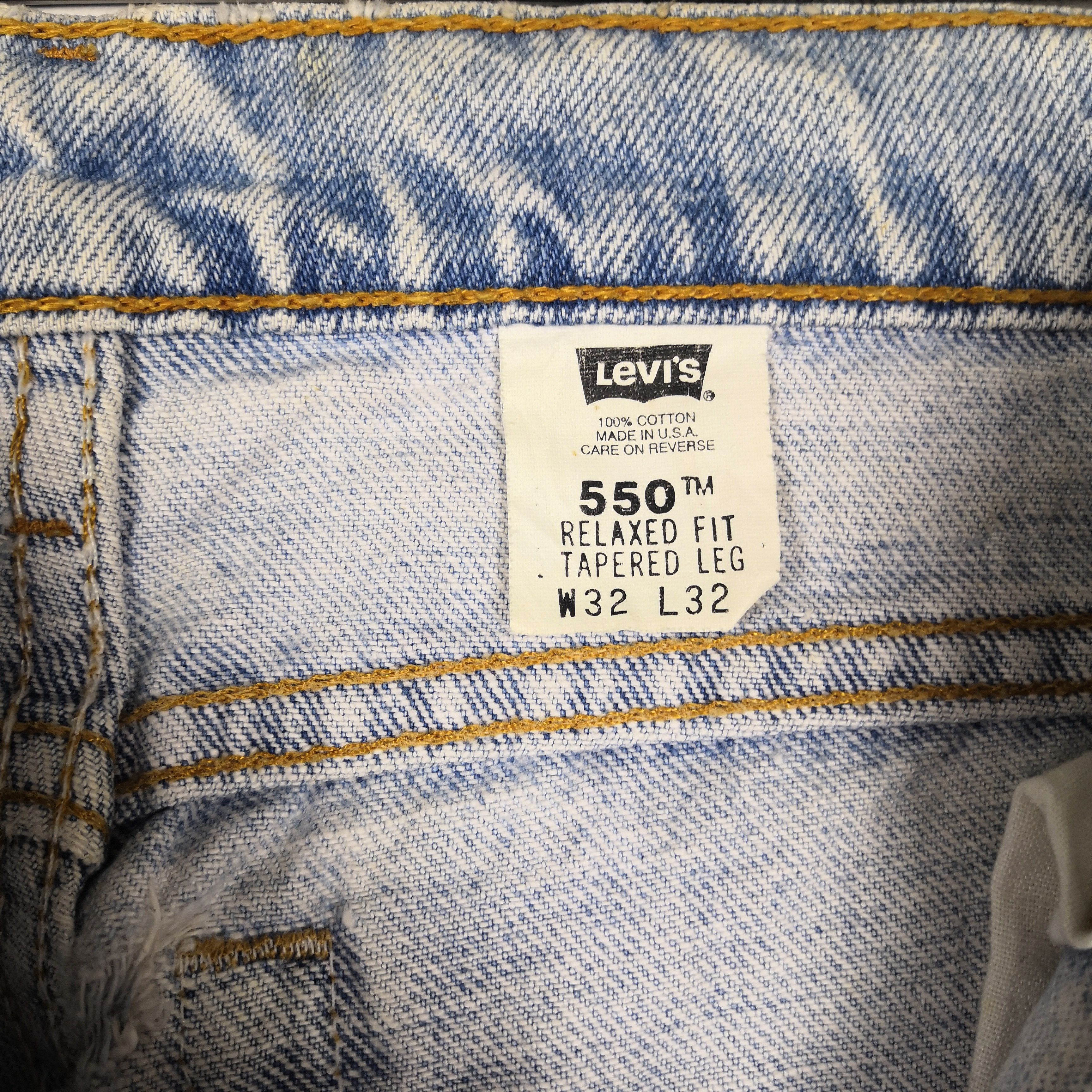 Levi's Vtg Distressed Levis 550 Denim Levi's Faded Light Wash Jeans Size US 30 / EU 46 - 10 Thumbnail