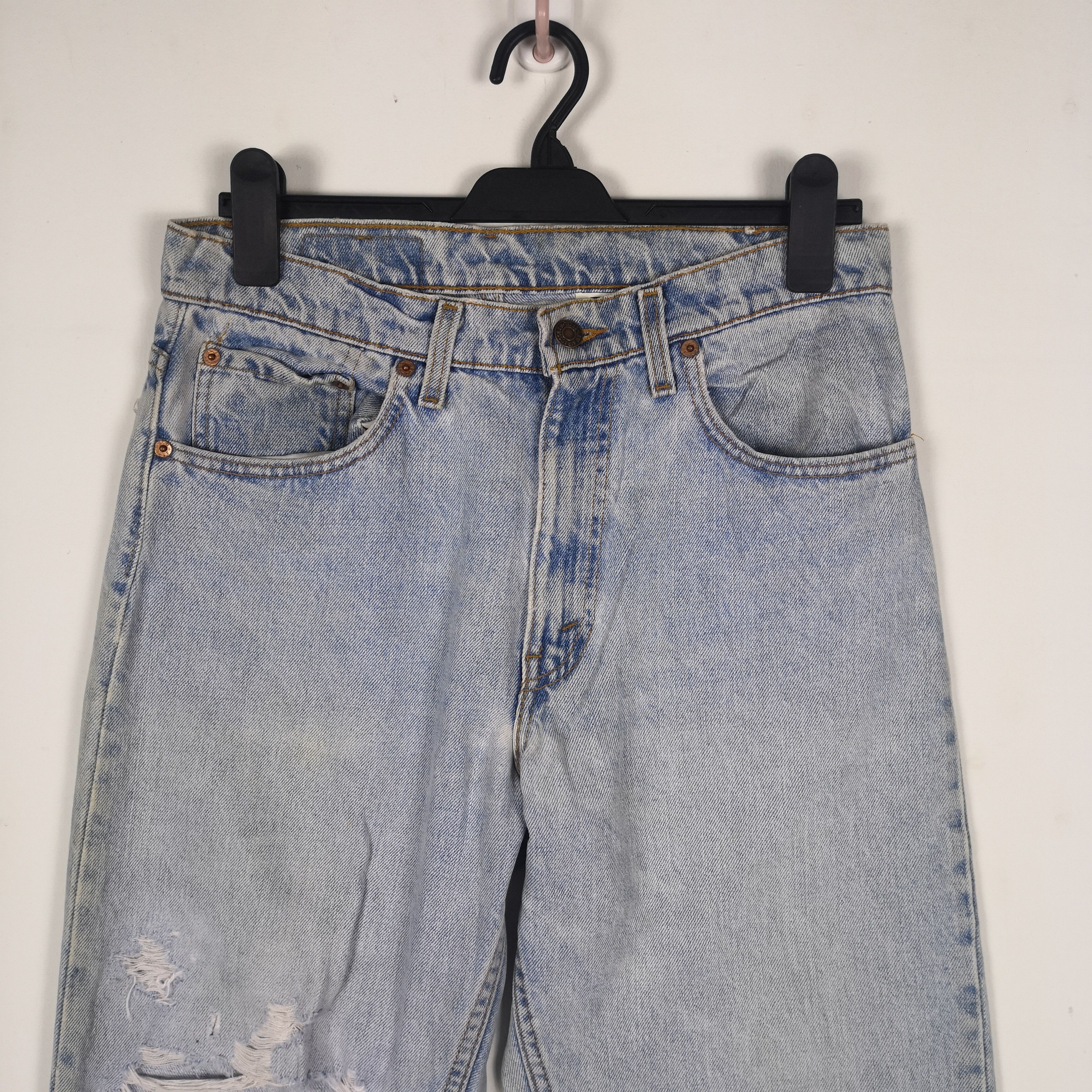Levi's Vtg Distressed Levis 550 Denim Levi's Faded Light Wash Jeans Size US 30 / EU 46 - 5 Thumbnail