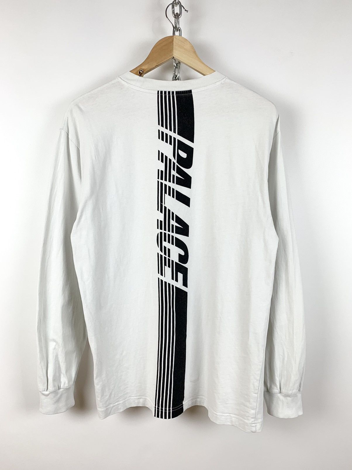 Palace Palace White Line Stripe Long Sleeve Shirt | Grailed