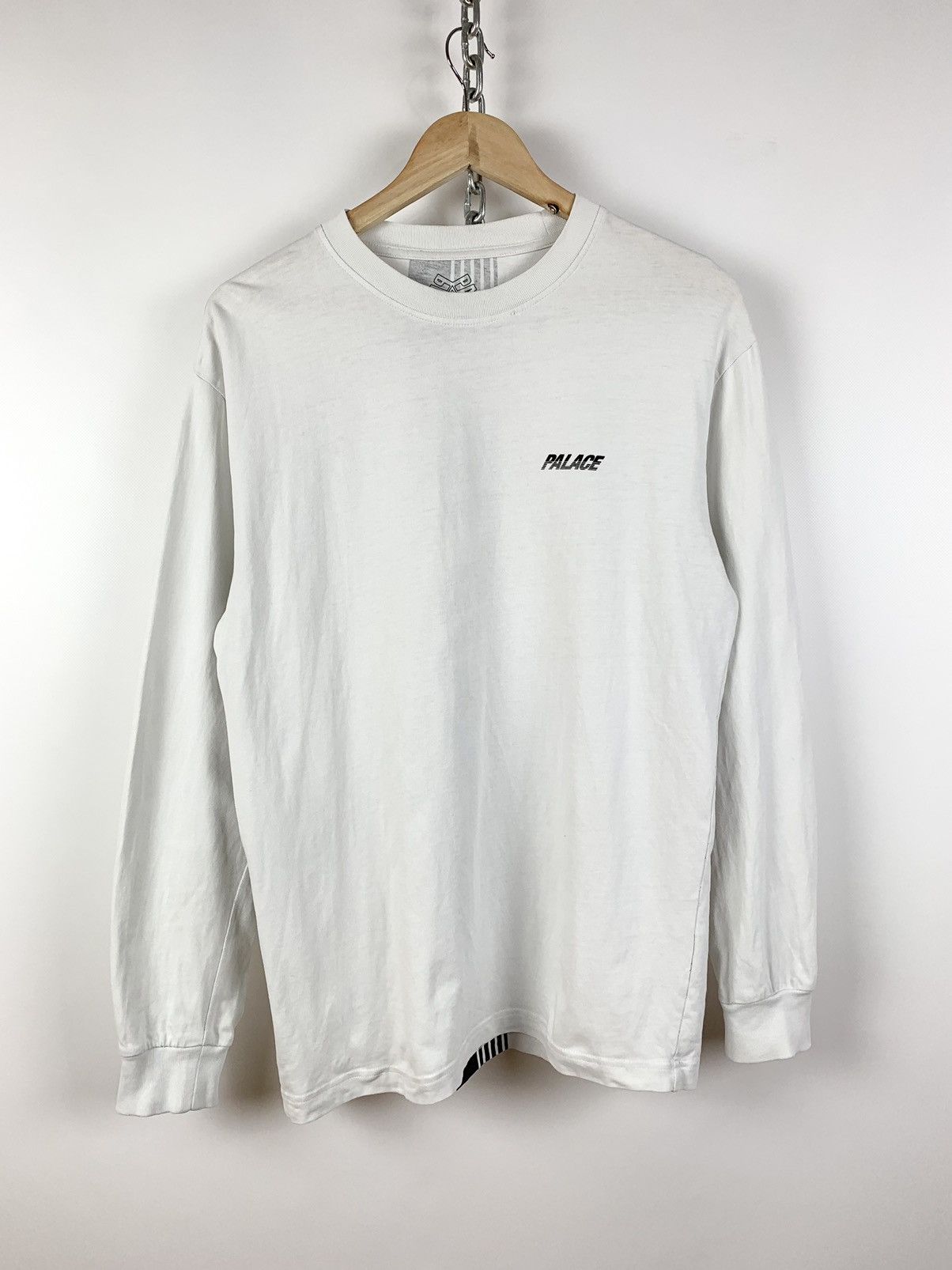 Palace Palace White Line Stripe Long Sleeve Shirt | Grailed