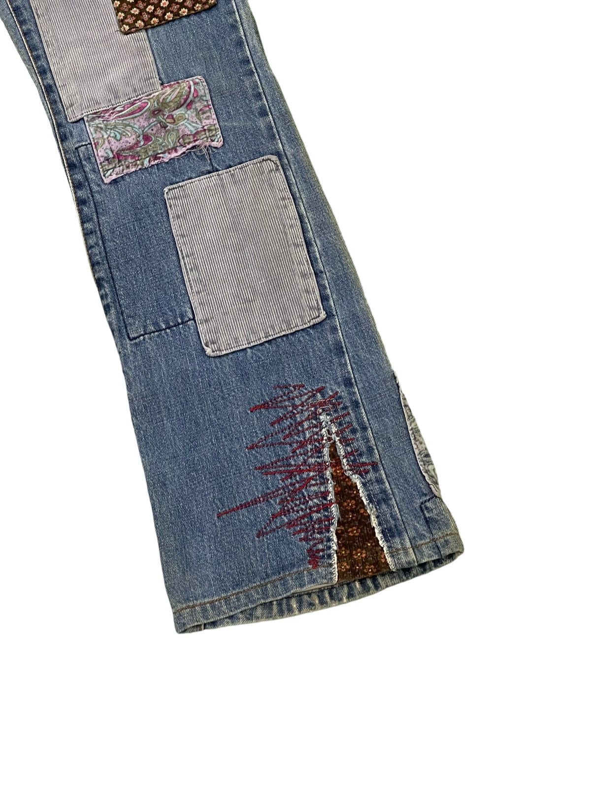 Hysteric Glamour Flare Jeans Vtg Hysteric Glamour Denim Patchwork Slim 1🟦9 Size US 27 - 4 Thumbnail