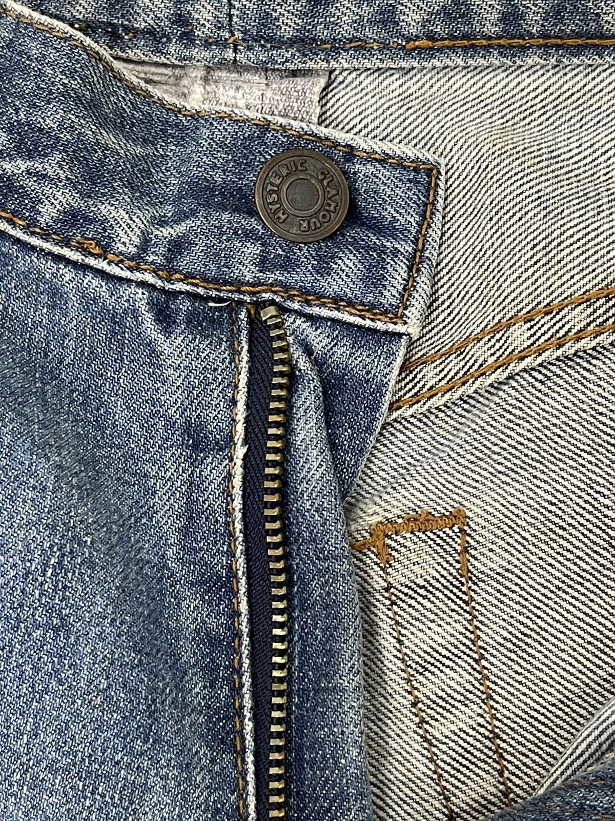 Hysteric Glamour Flare Jeans Vtg Hysteric Glamour Denim Patchwork Slim 1🟦9 Size US 27 - 20 Thumbnail