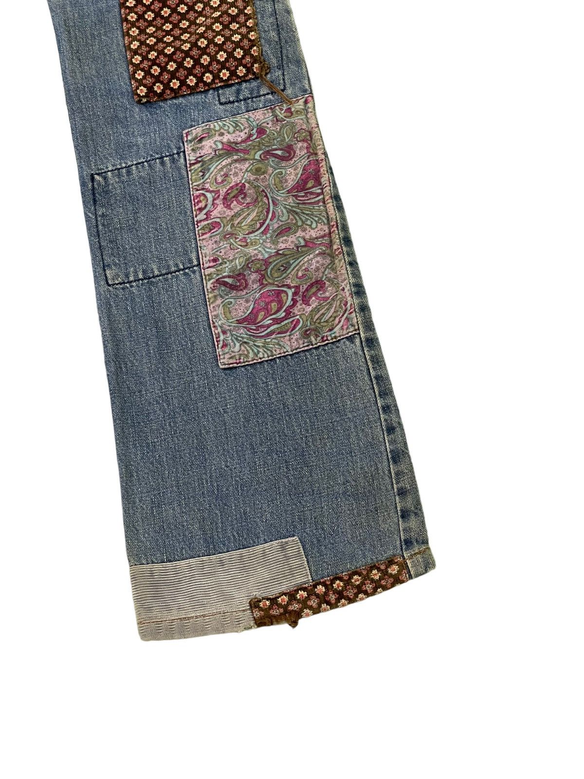 Hysteric Glamour Flare Jeans Vtg Hysteric Glamour Denim Patchwork Slim 1🟦9 Size US 27 - 14 Thumbnail
