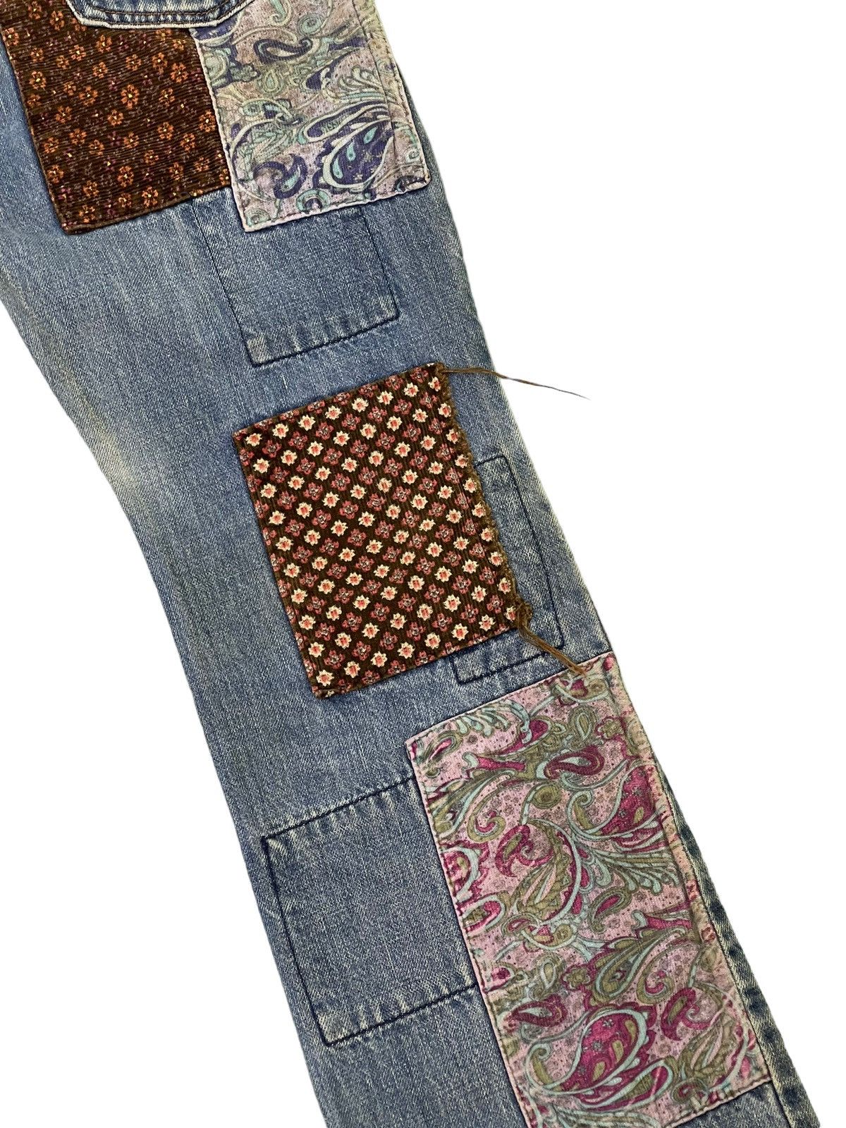 Hysteric Glamour Flare Jeans Vtg Hysteric Glamour Denim Patchwork Slim 1🟦9 Size US 27 - 17 Thumbnail