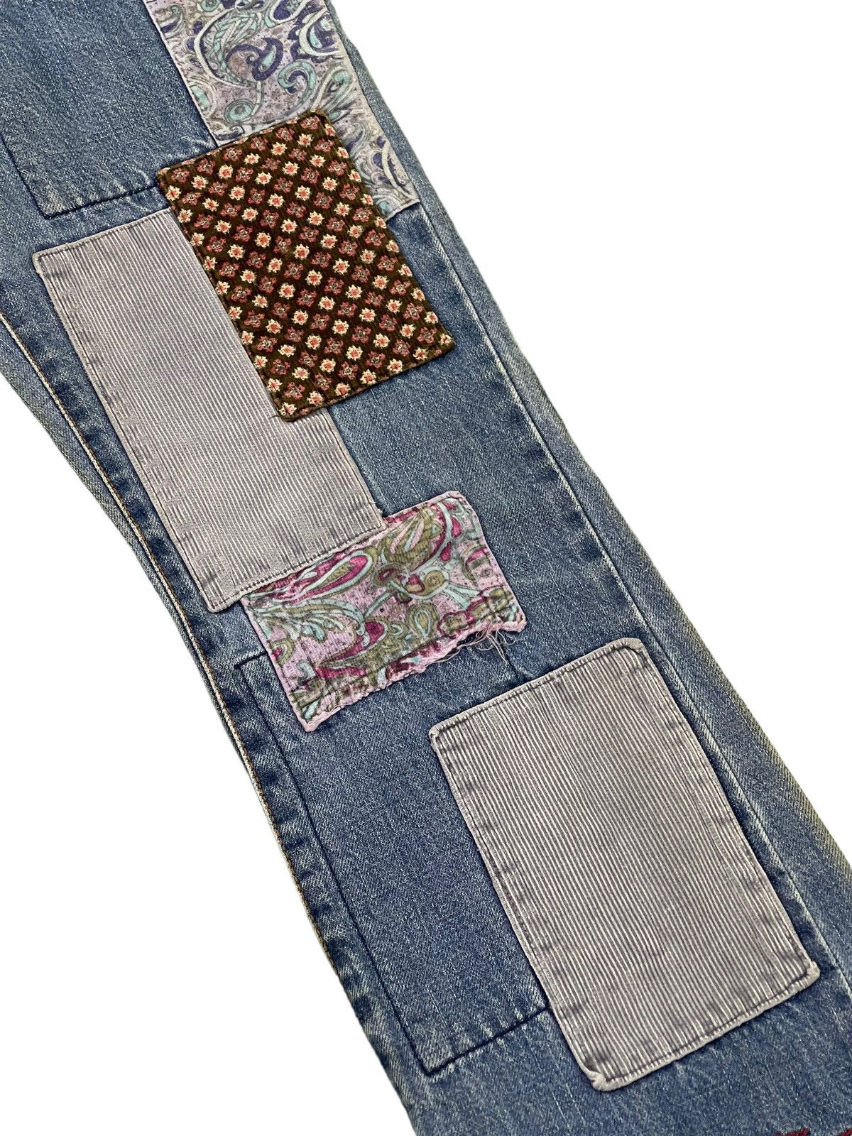 Hysteric Glamour Flare Jeans Vtg Hysteric Glamour Denim Patchwork Slim 1🟦9 Size US 27 - 7 Thumbnail