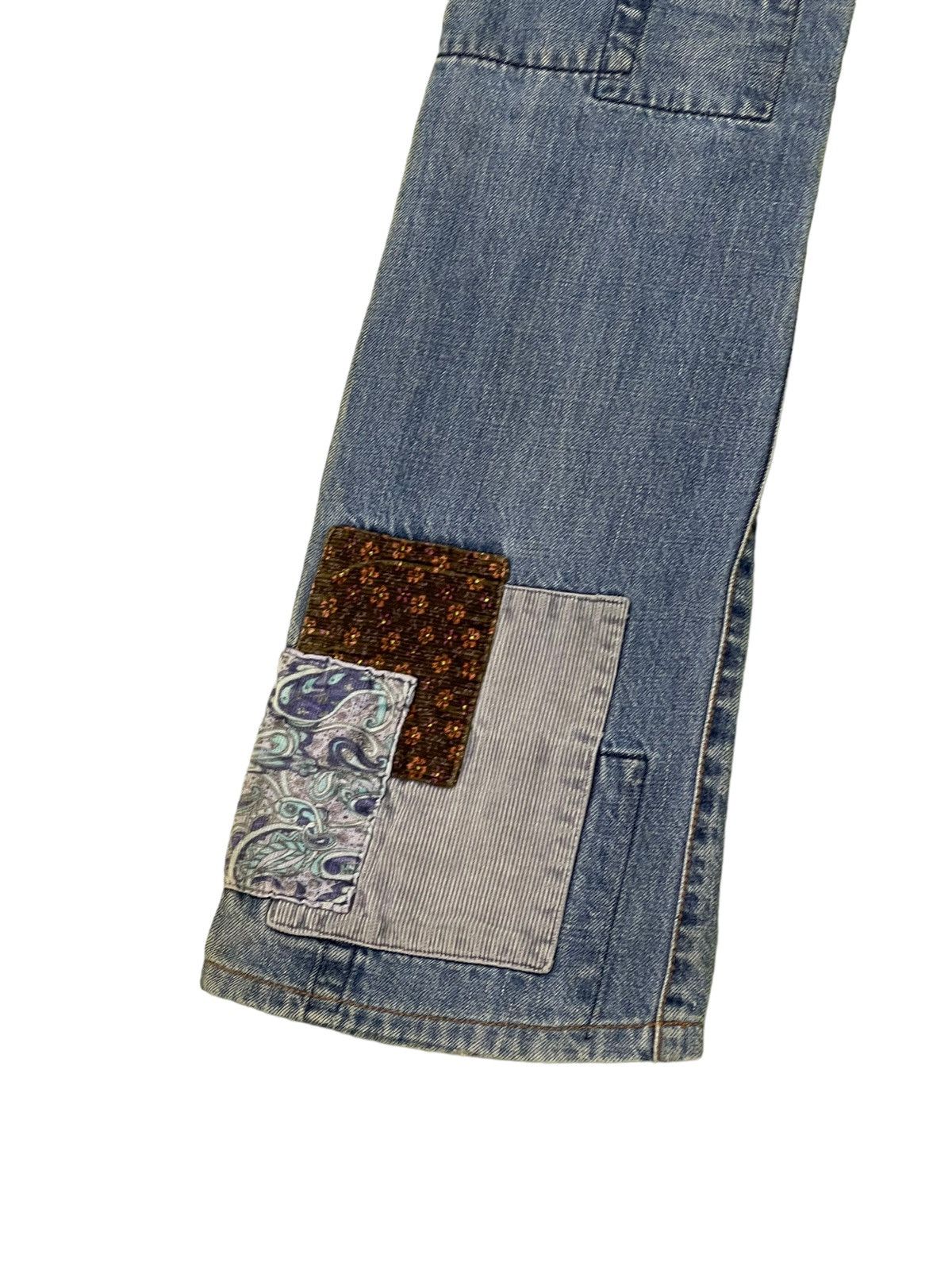 Hysteric Glamour Flare Jeans Vtg Hysteric Glamour Denim Patchwork Slim 1🟦9 Size US 27 - 15 Thumbnail