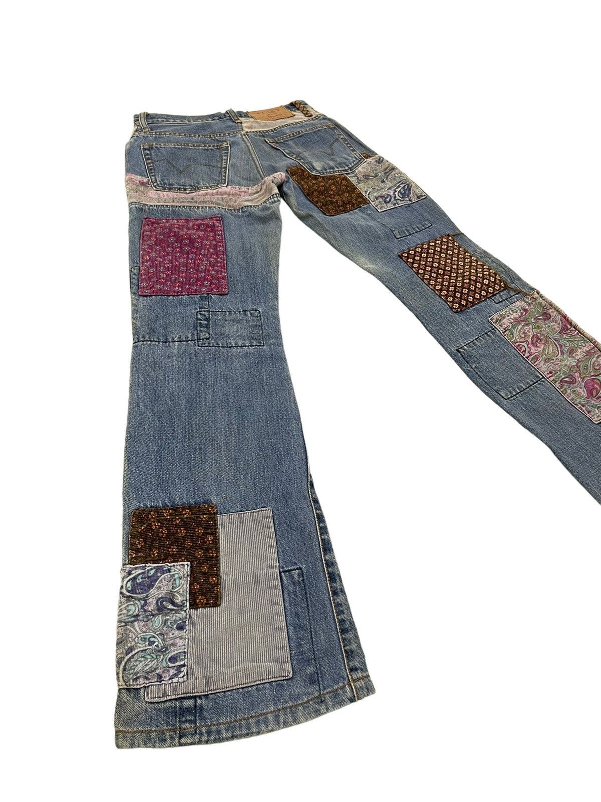 Hysteric Glamour Flare Jeans Vtg Hysteric Glamour Denim Patchwork Slim 1🟦9 Size US 27 - 12 Thumbnail