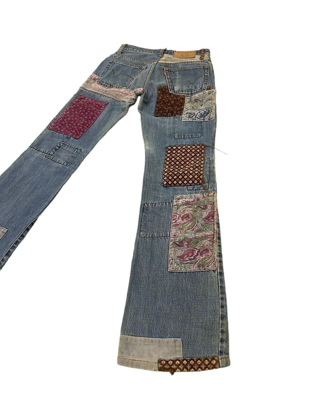 Hysteric Glamour Flare Jeans Vtg Hysteric Glamour Denim Patchwork Slim 1🟦9 Size US 27 - 13 Thumbnail