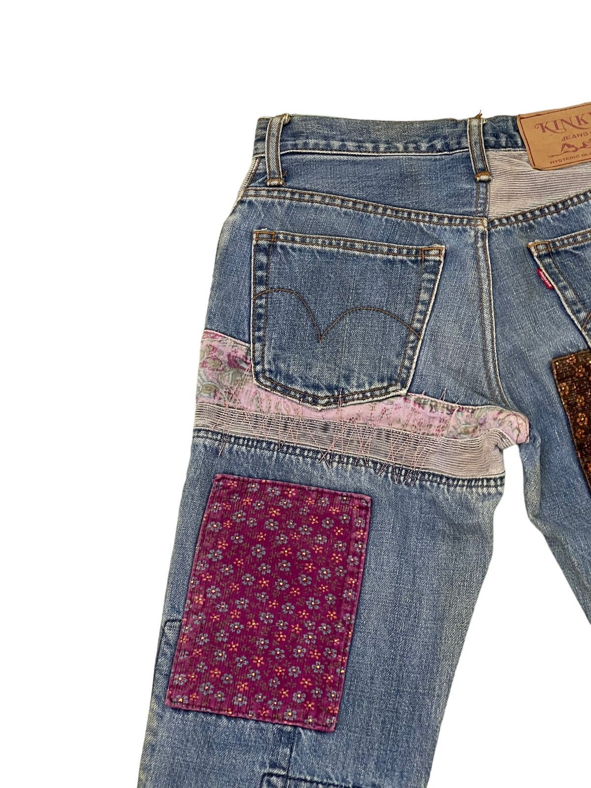 Hysteric Glamour Flare Jeans Vtg Hysteric Glamour Denim Patchwork Slim 1🟦9 Size US 27 - 18 Thumbnail
