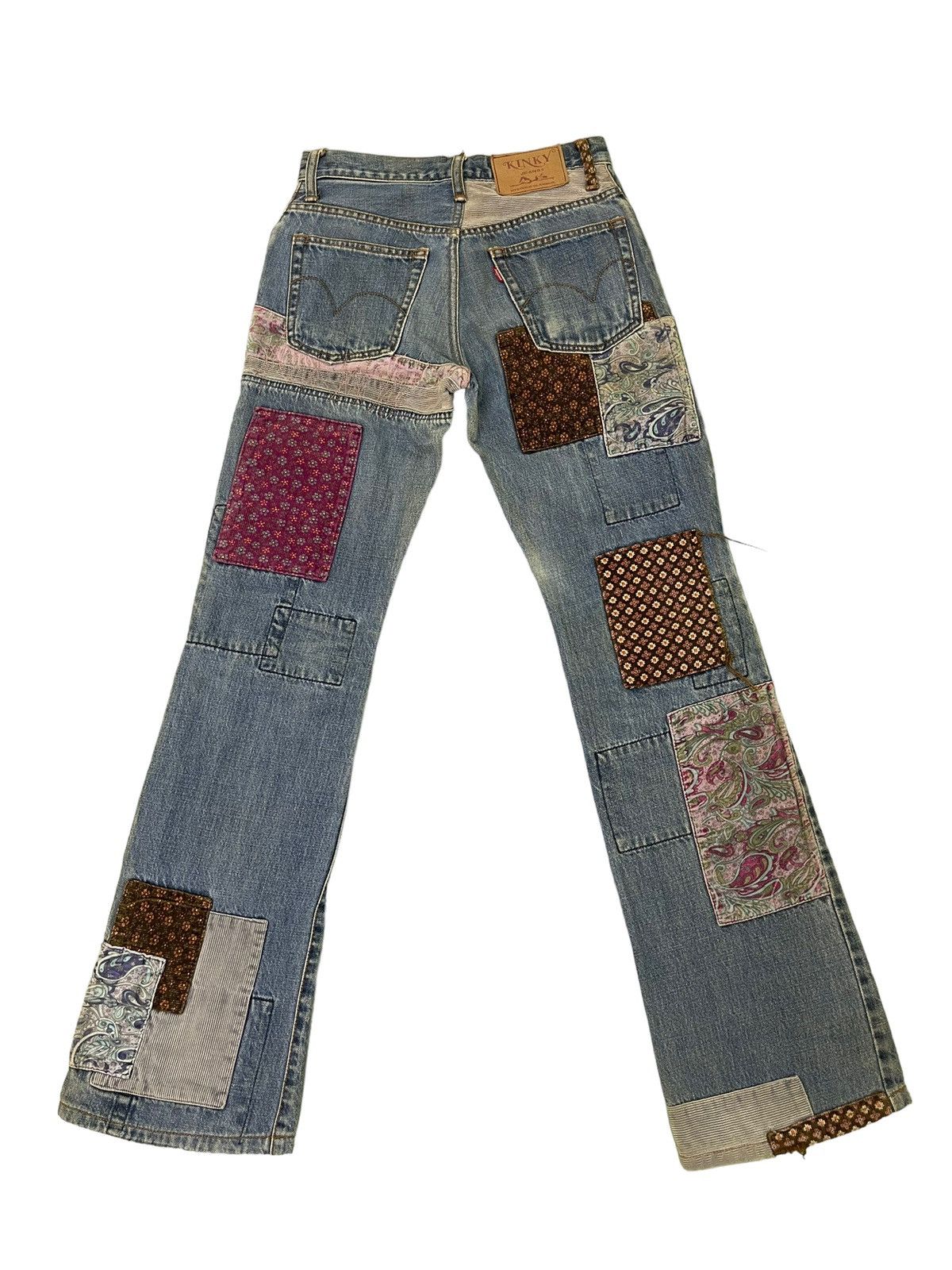 Hysteric Glamour Flare Jeans Vtg Hysteric Glamour Denim Patchwork Slim 1🟦9 Size US 27 - 11 Thumbnail