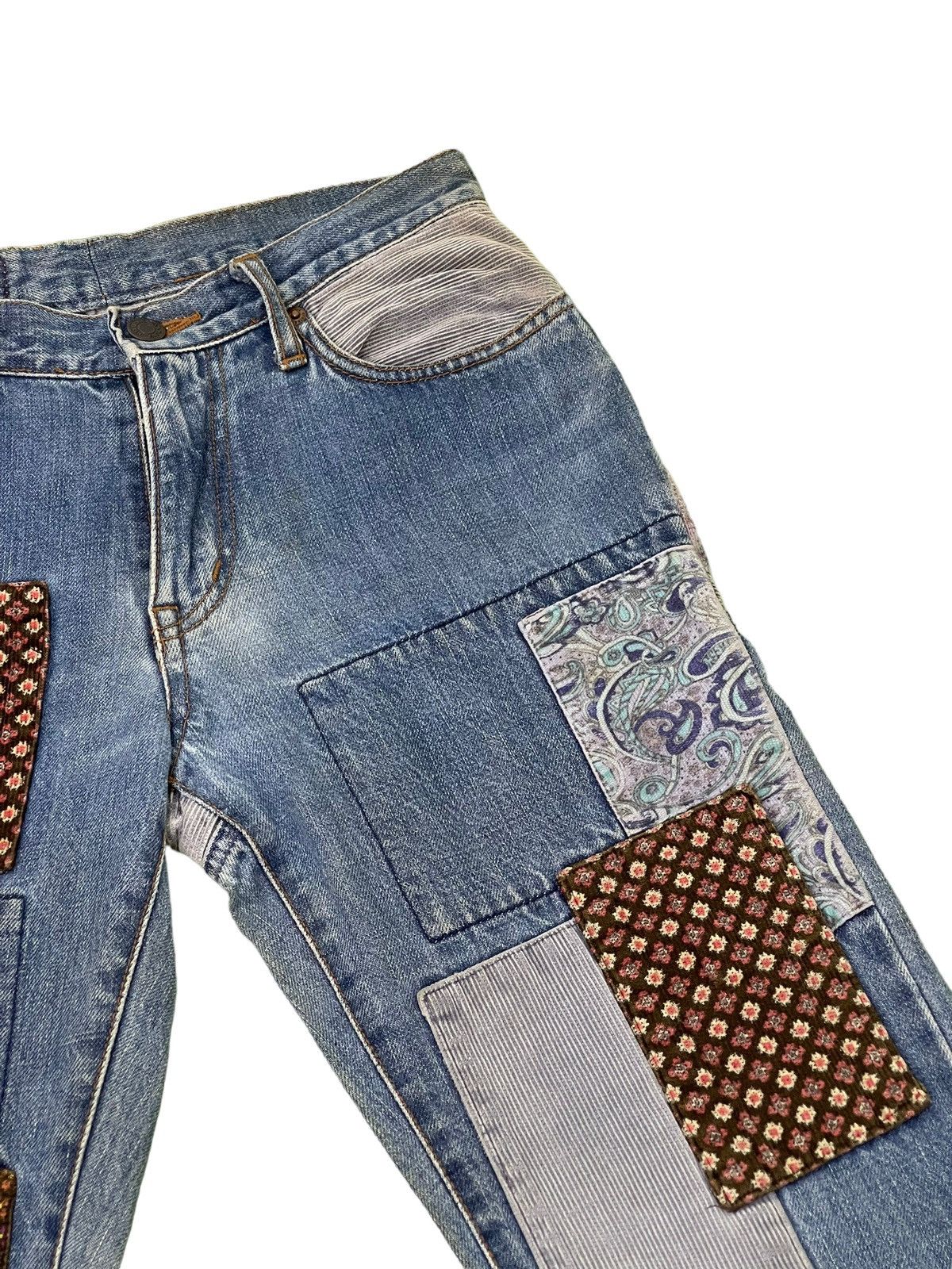 Hysteric Glamour Flare Jeans Vtg Hysteric Glamour Denim Patchwork Slim 1🟦9 Size US 27 - 9 Thumbnail