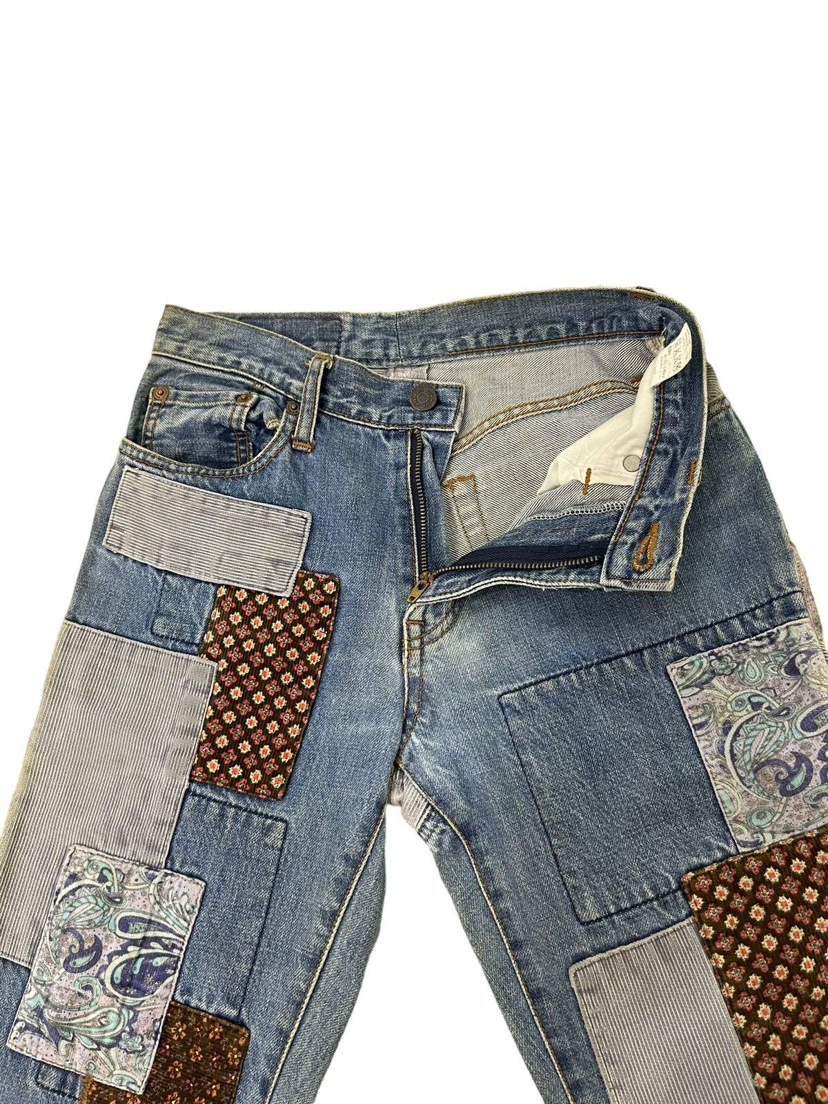 Hysteric Glamour Flare Jeans Vtg Hysteric Glamour Denim Patchwork Slim 1🟦9 Size US 27 - 10 Thumbnail