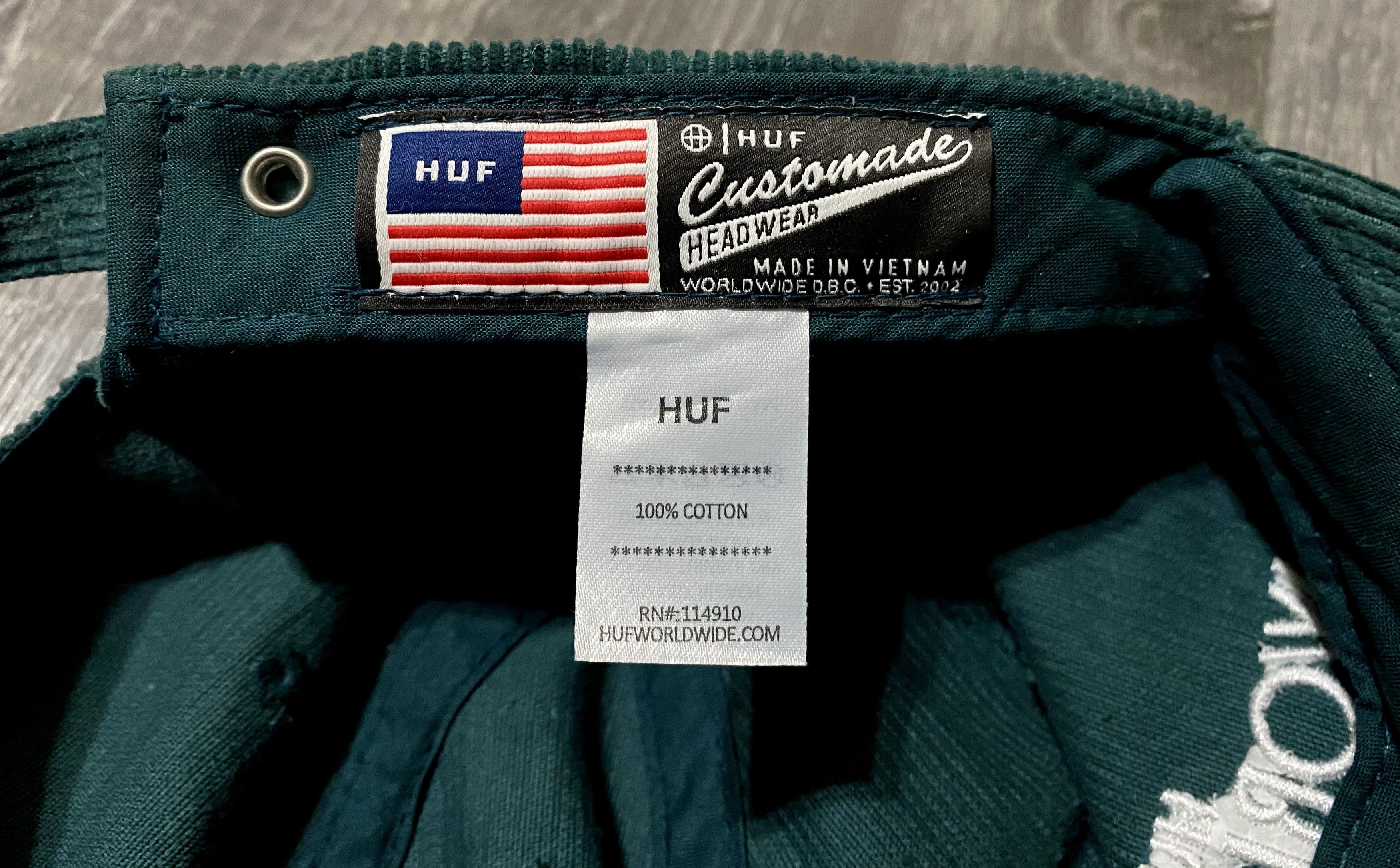 Huf 2x Huf Cap Hat Set Snapback Green Blue Velvet Corduroy Wool Size ONE SIZE - 8 Thumbnail