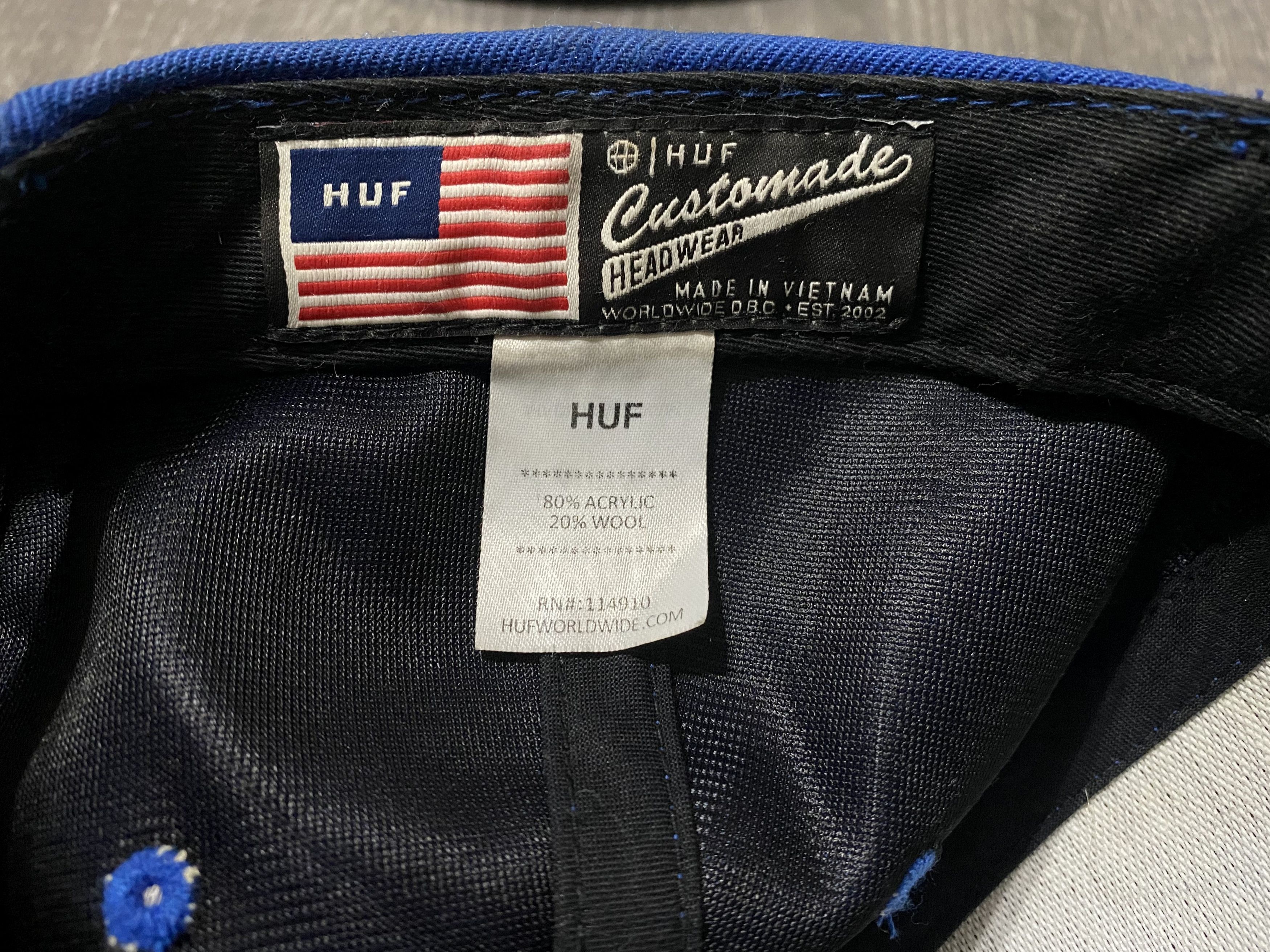 Huf 2x Huf Cap Hat Set Snapback Green Blue Velvet Corduroy Wool Size ONE SIZE - 19 Thumbnail